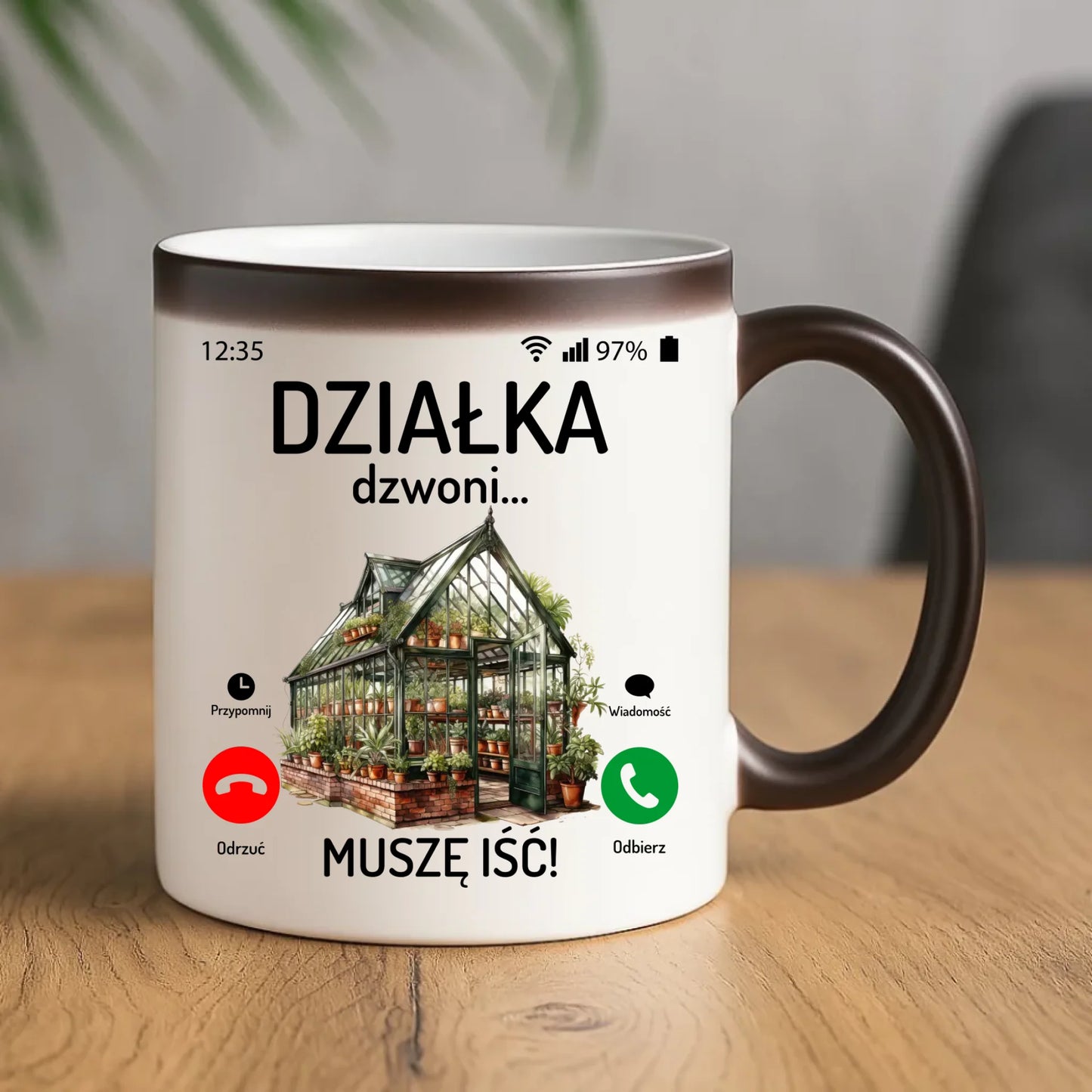 Kubek magiczny dla babci - Działka dzwoni muszę iść B41 - StoryCups.pl