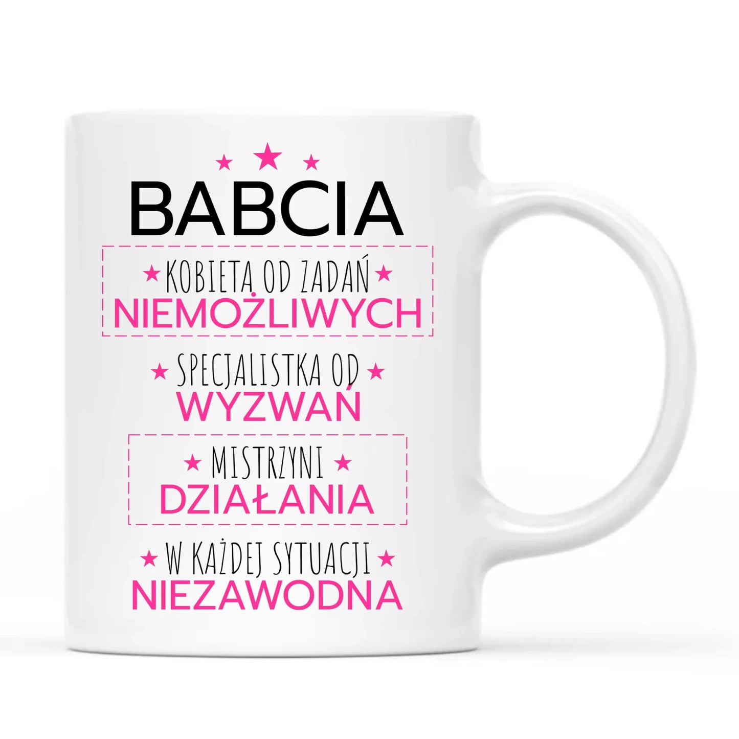 Kubek dla babci - Babcia kobieta od zadań niemożliwych B30 - StoryCups.pl