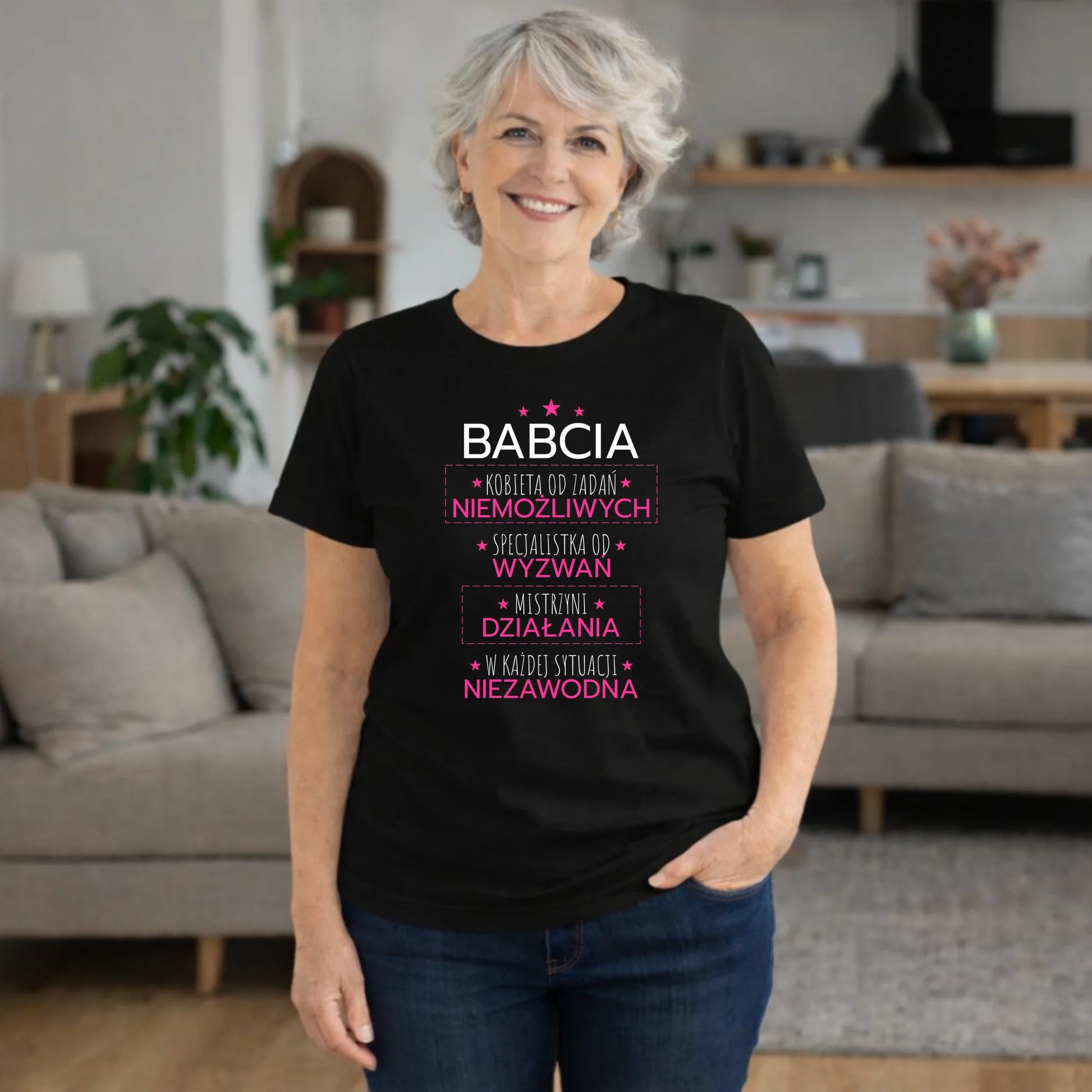 Koszulka dla babci - Babcia kobieta od zadań niemożliwych B30 - StoryCups.pl