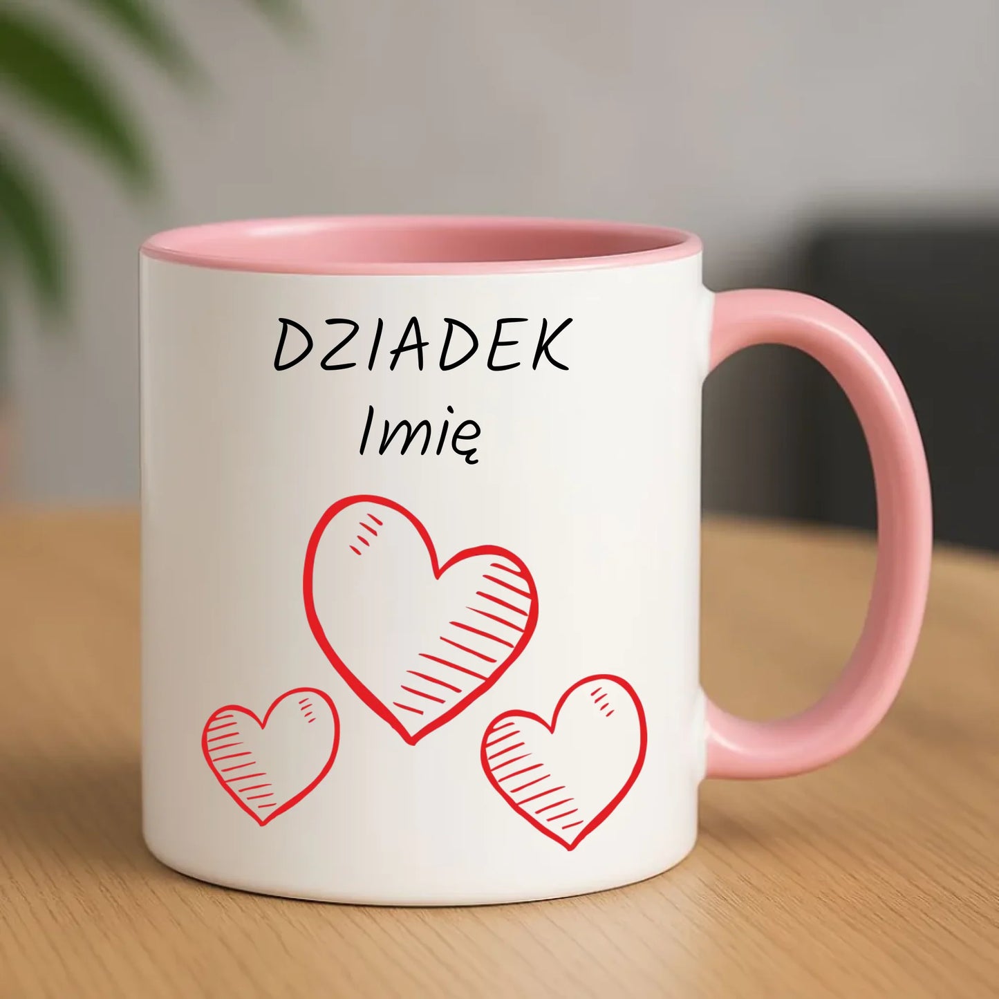 Kubek dla dziadka - Serca - personalizowany D01 - StoryCups.pl