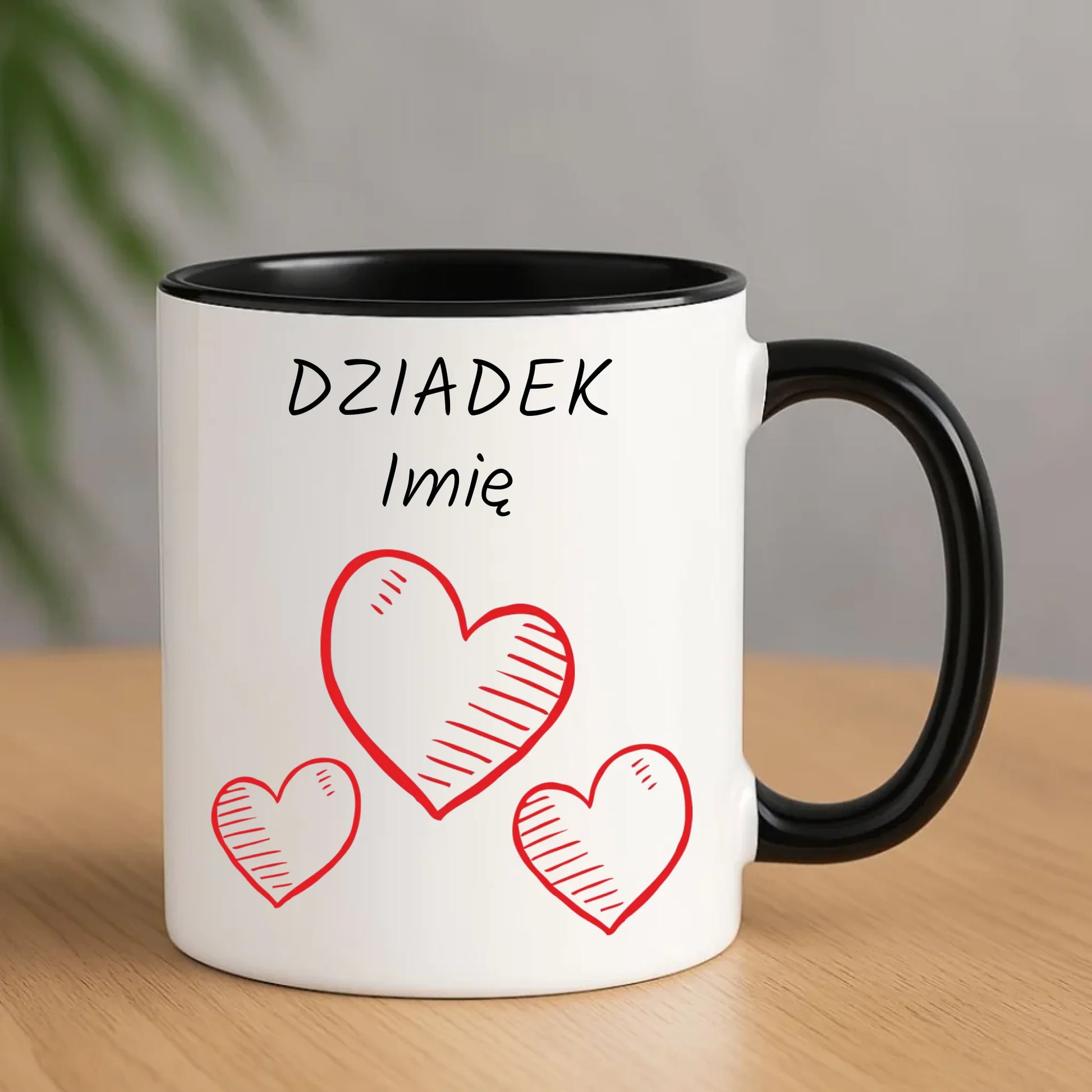 Kubek dla dziadka - Serca - personalizowany D01 - StoryCups.pl