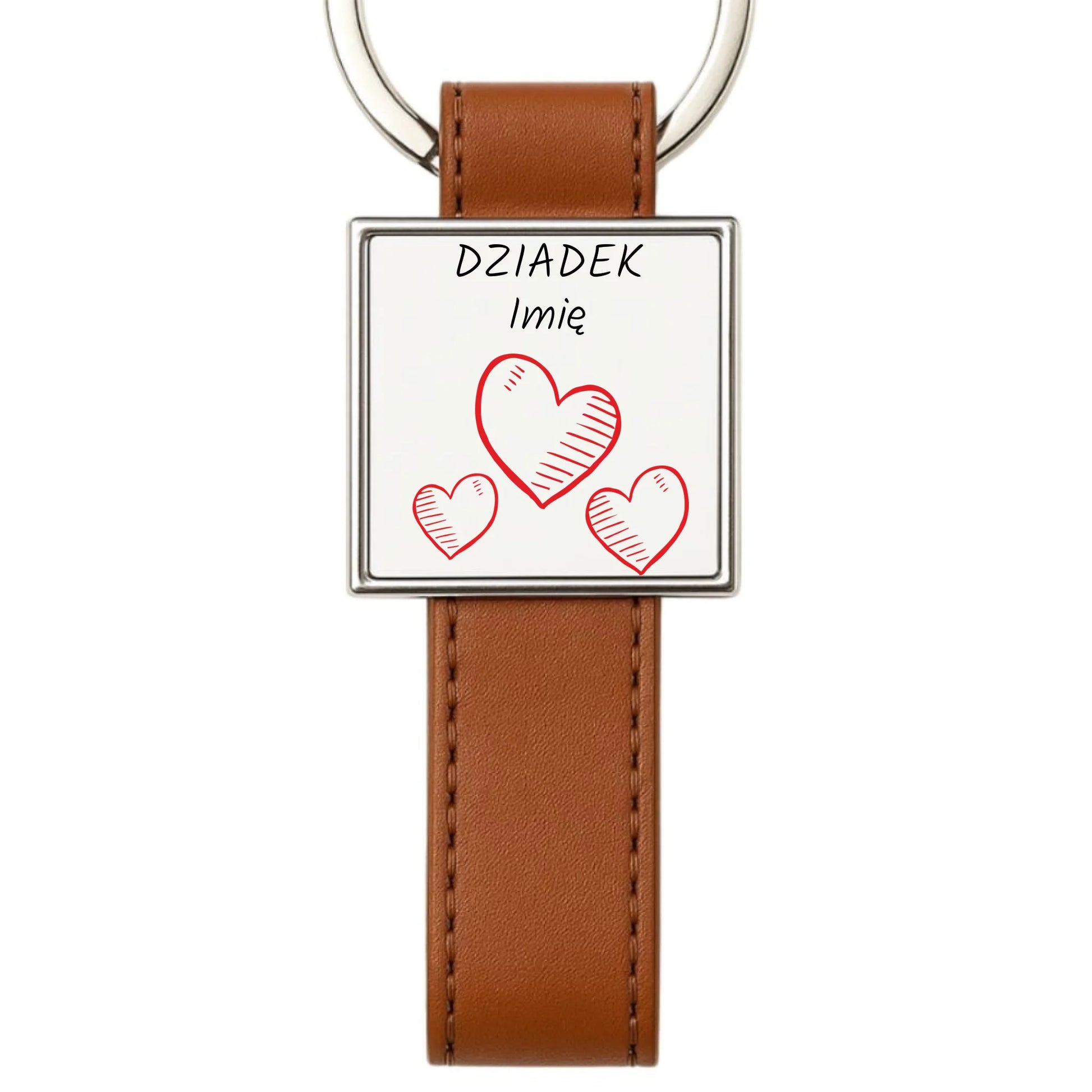 Brelok dla dziadka - Serca - personalizowany D01 - StoryCups.pl