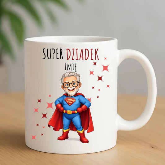 Kubek dla dziadka - Super Dziadek - personalizowany D02 - StoryCups.pl
