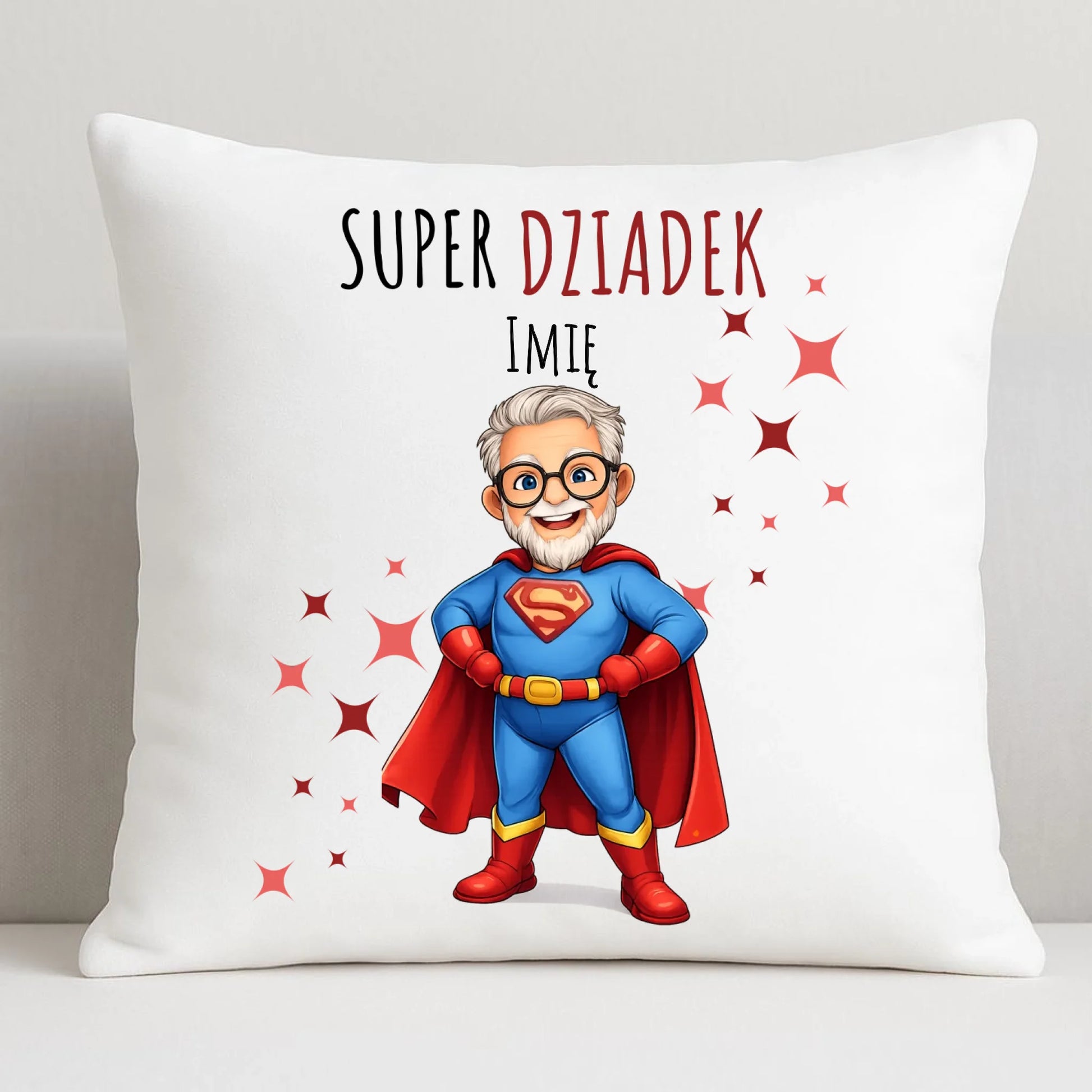 Poduszka dla dziadka - Super Dziadek - personalizowana D02 - StoryCups.pl