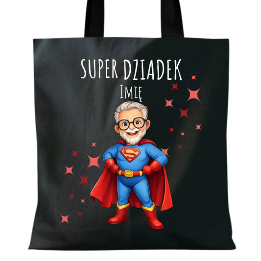 Torba dla dziadka - Super Dziadek - personalizowana D02 - StoryCups.pl