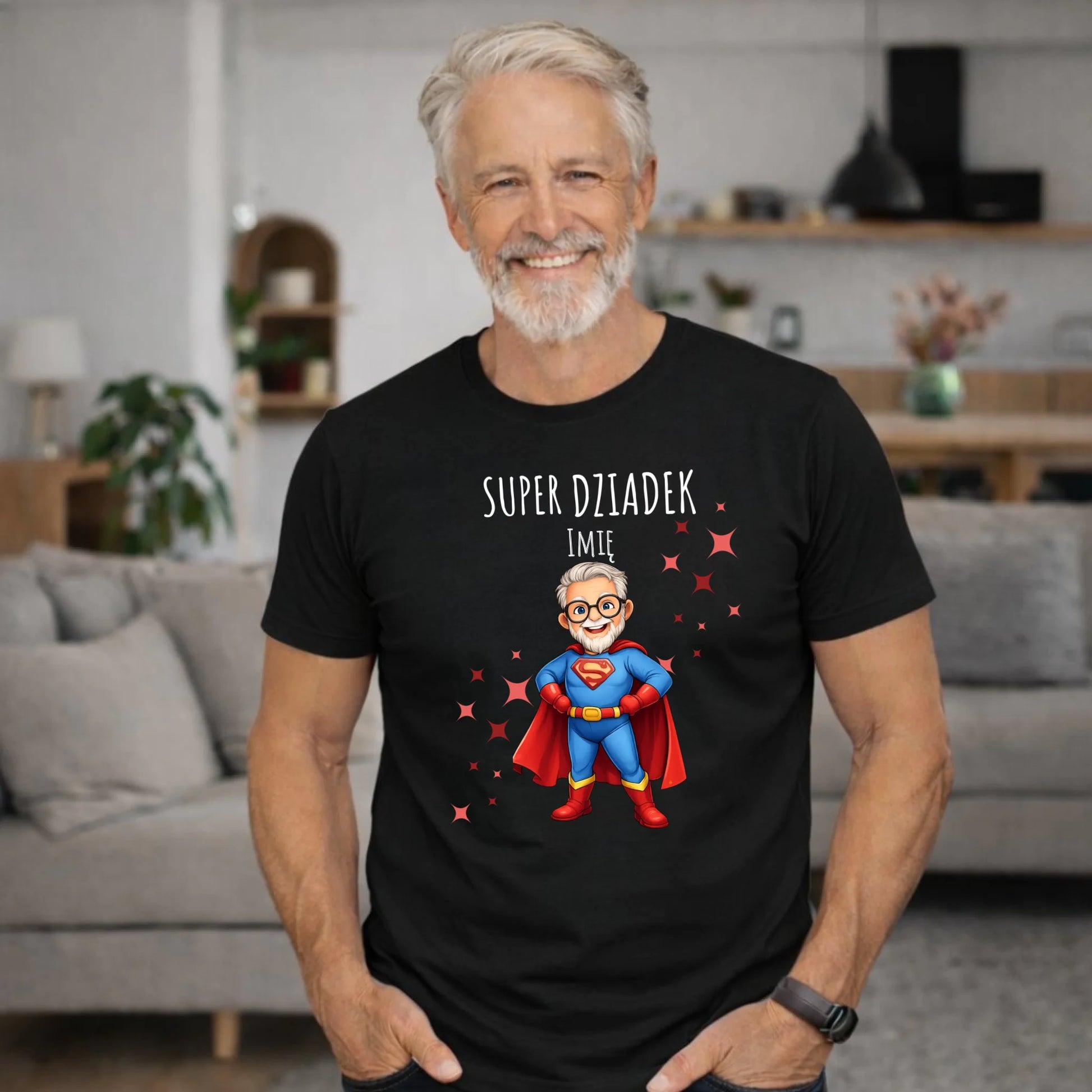 Koszulka dla dziadka - Super Dziadek - personalizowana D02 - StoryCups.pl
