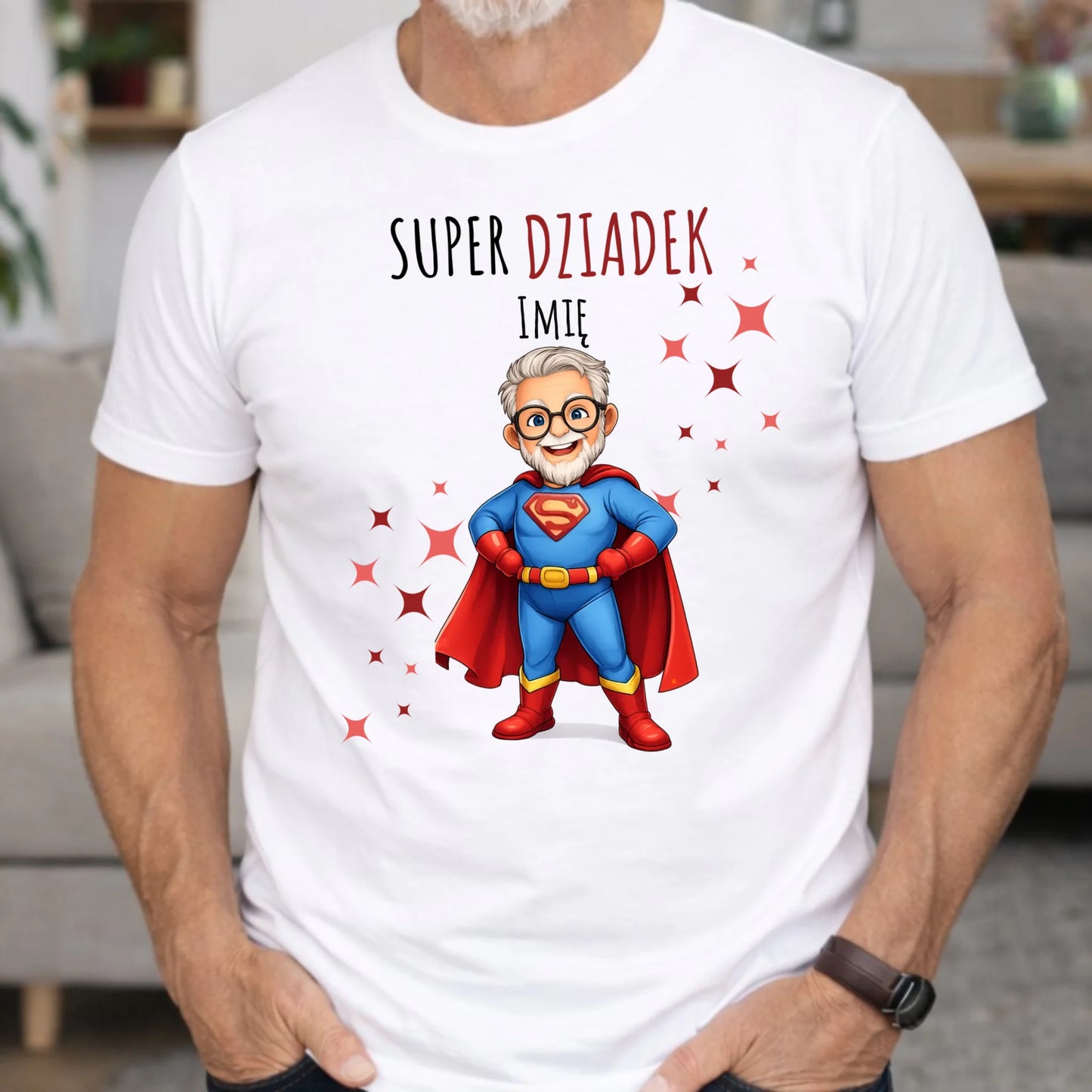 Koszulka dla dziadka - Super Dziadek - personalizowana D02 - StoryCups.pl