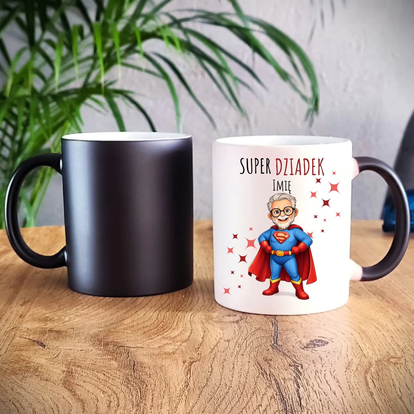 Kubek magiczny dla dziadka - Super Dziadek - personalizowany D02 - StoryCups.pl