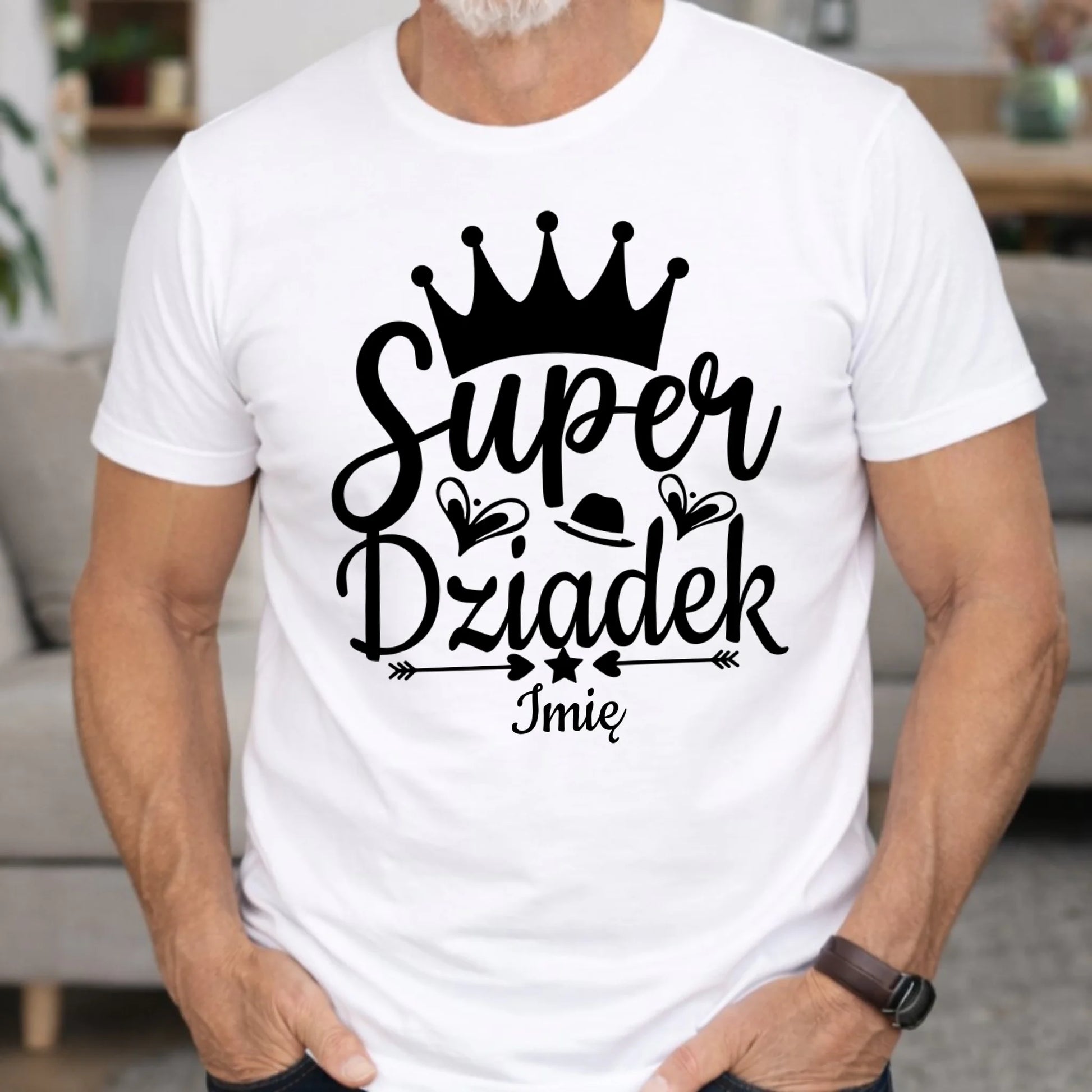 Koszulka dla dziadka - Super Dziadek - personalizowana D03 - StoryCups.pl