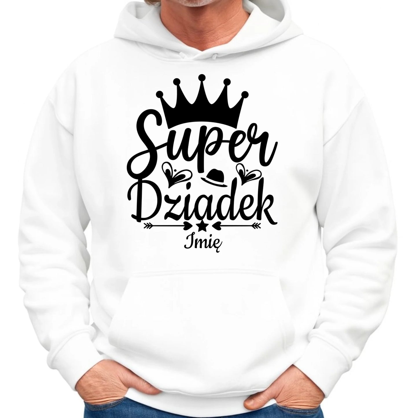 Bluza z kapturem dla dziadka - Super Dziadek - personalizowana D03 - StoryCups.pl