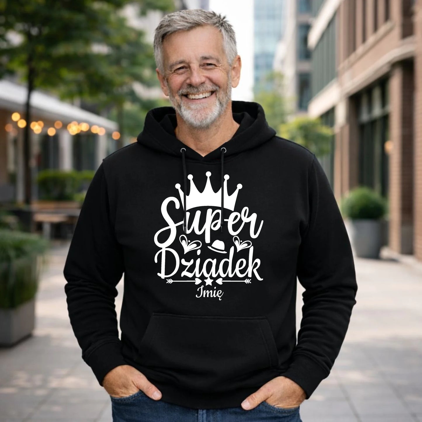 Bluza z kapturem dla dziadka - Super Dziadek - personalizowana D03 - StoryCups.pl