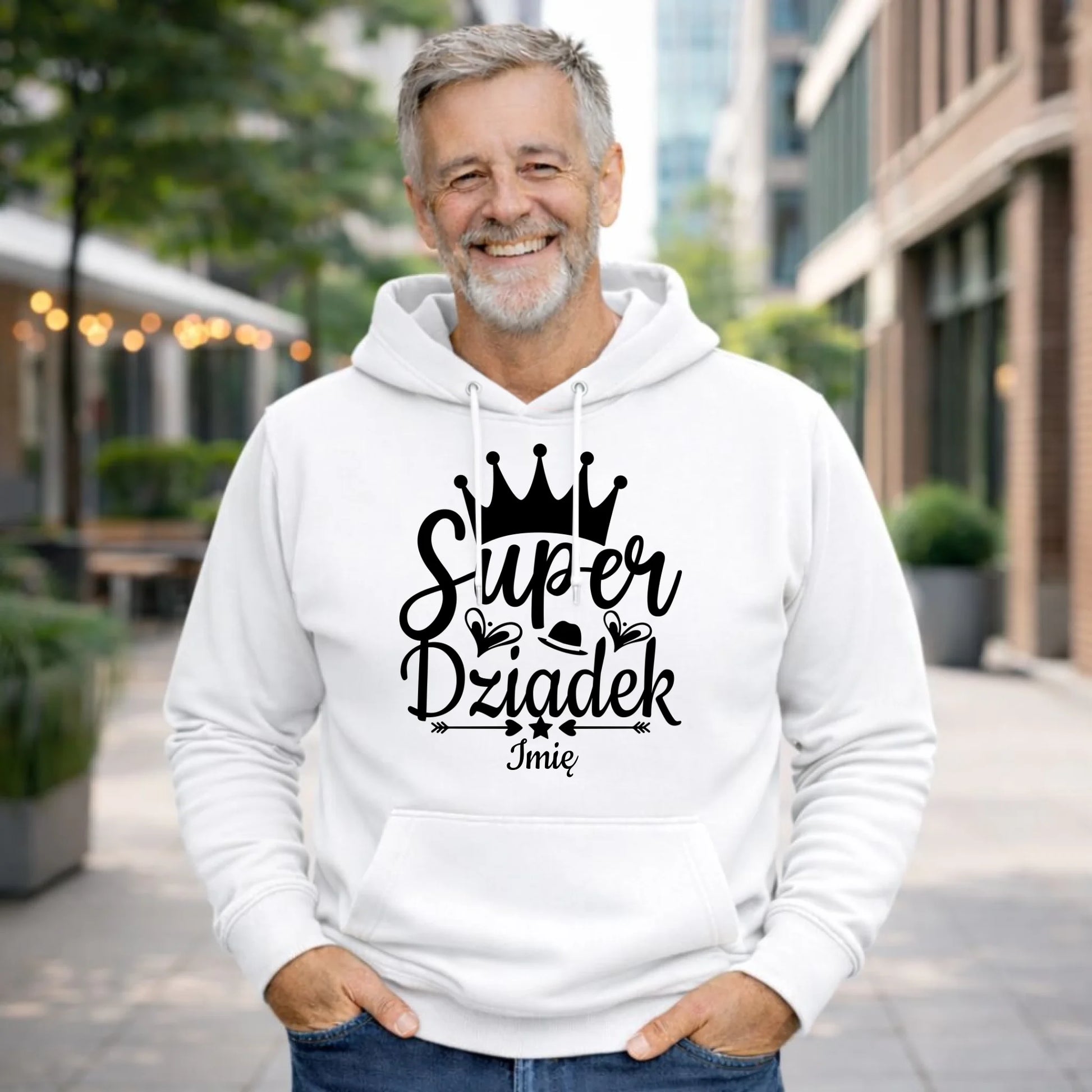 Bluza z kapturem dla dziadka - Super Dziadek - personalizowana D03 - StoryCups.pl