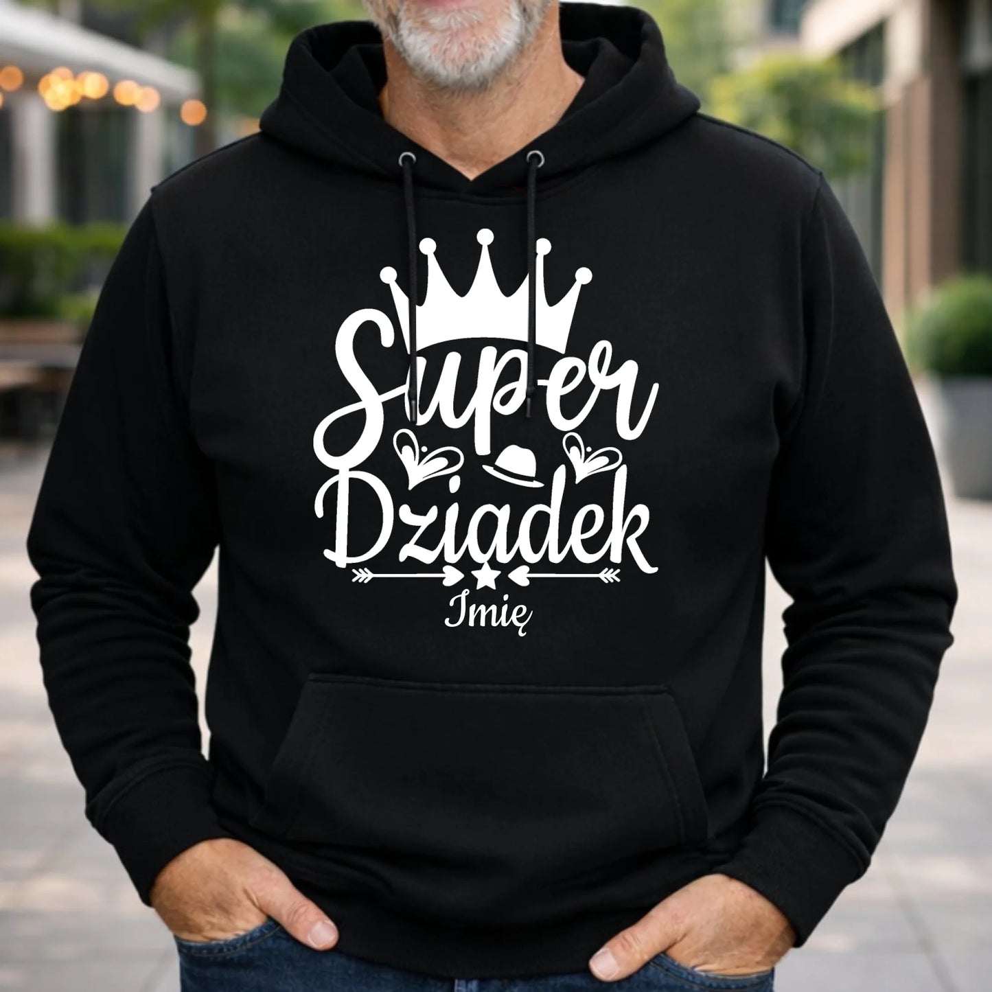 Bluza z kapturem dla dziadka - Super Dziadek - personalizowana D03 - StoryCups.pl