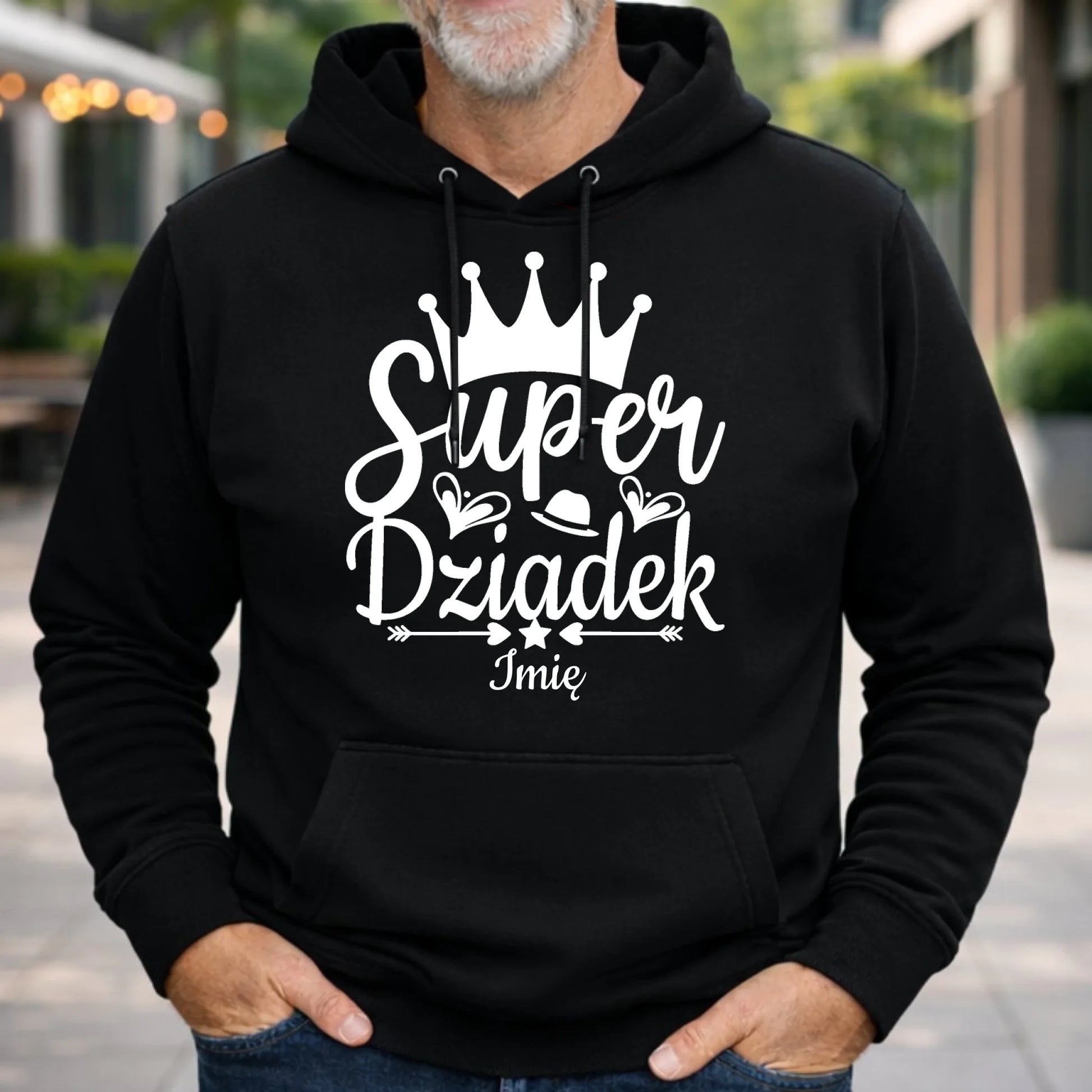 Bluza z kapturem dla dziadka - Super Dziadek - personalizowana D03 - StoryCups.pl
