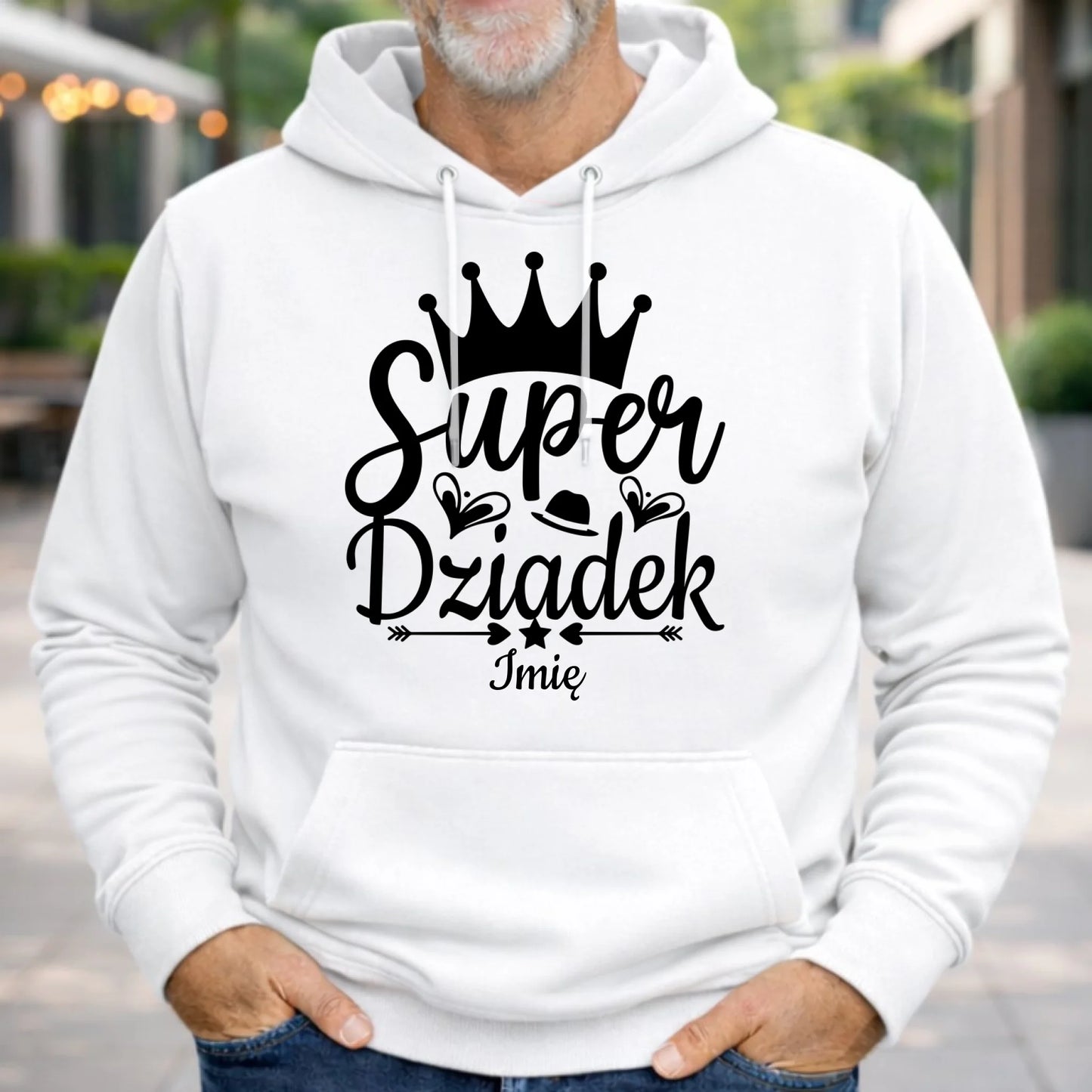 Bluza z kapturem dla dziadka - Super Dziadek - personalizowana D03 - StoryCups.pl