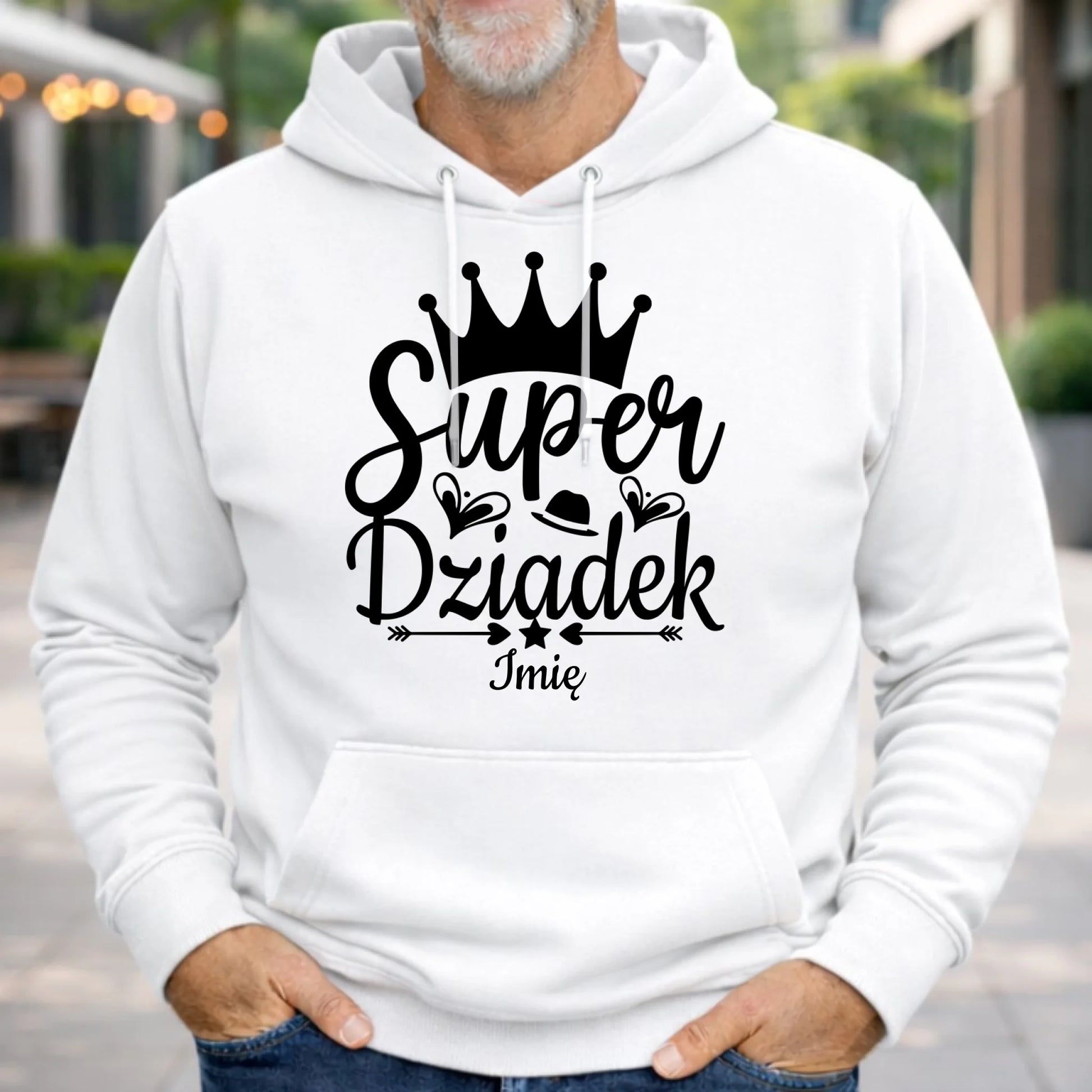 Bluza z kapturem dla dziadka - Super Dziadek - personalizowana D03 - StoryCups.pl