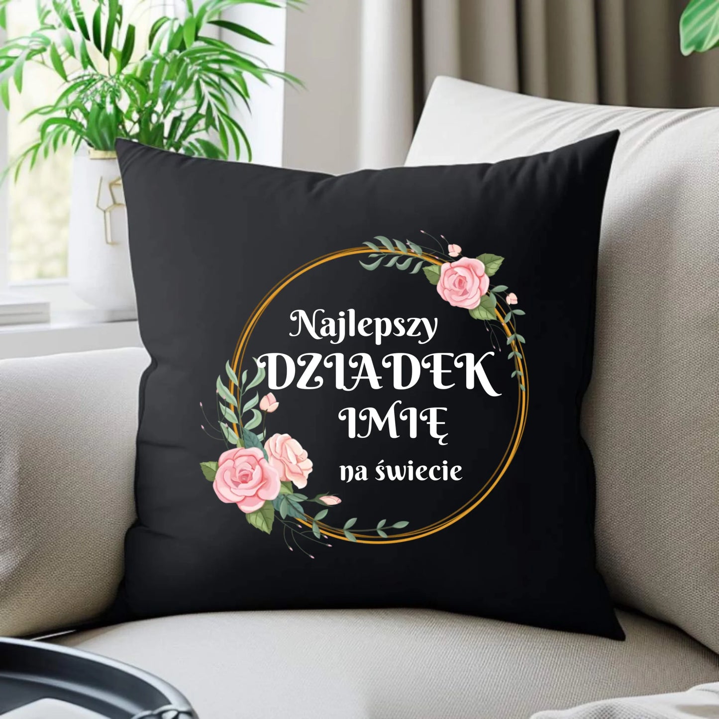 Poduszka dekoracyjna dla dziadka - Najlepszy dziadek na Świecie - personalizowana D04 - StoryCups.pl