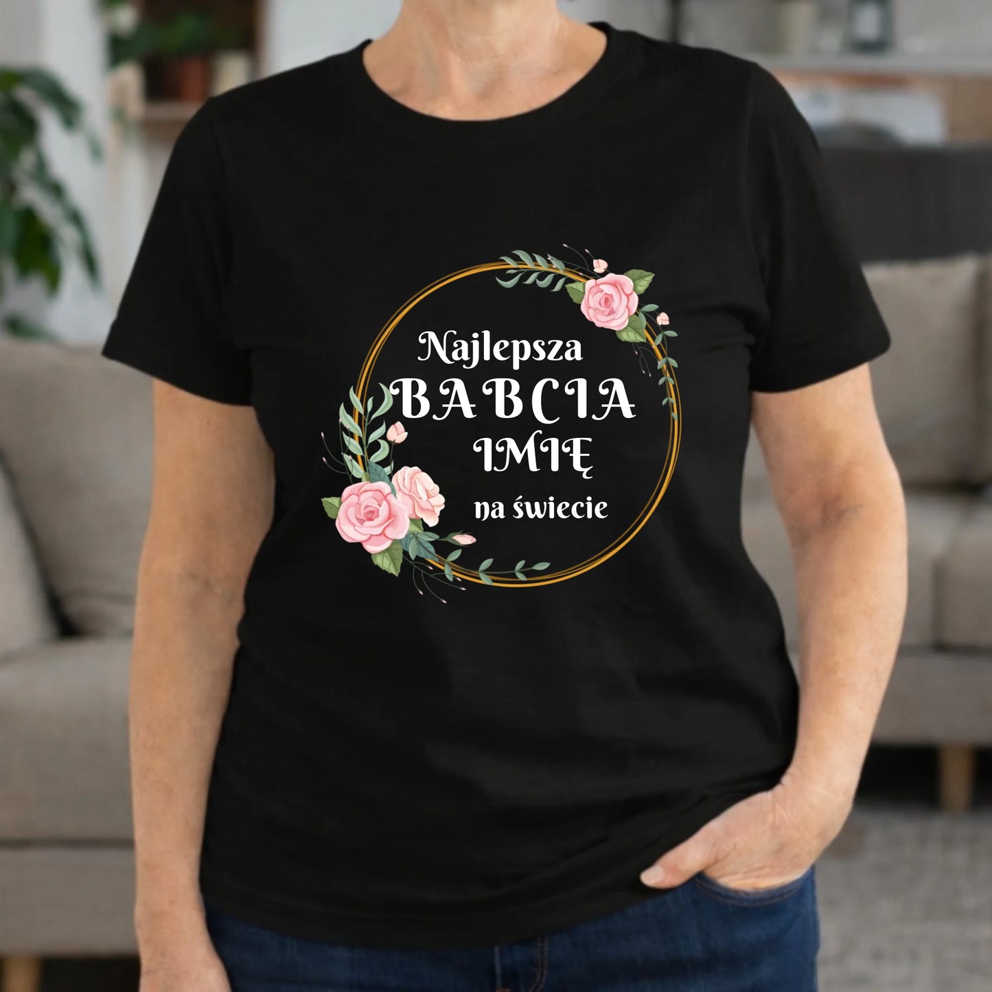 Koszulka dla babci - Najlepsza babcia na Świecie - personalizowana B04 - StoryCups.pl