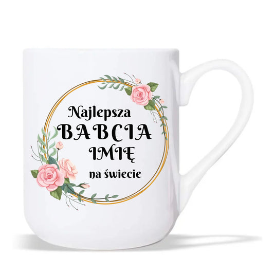 Kubek elegant dla babci - Najlepsza babcia na Świecie - personalizowany B04 - StoryCups.pl