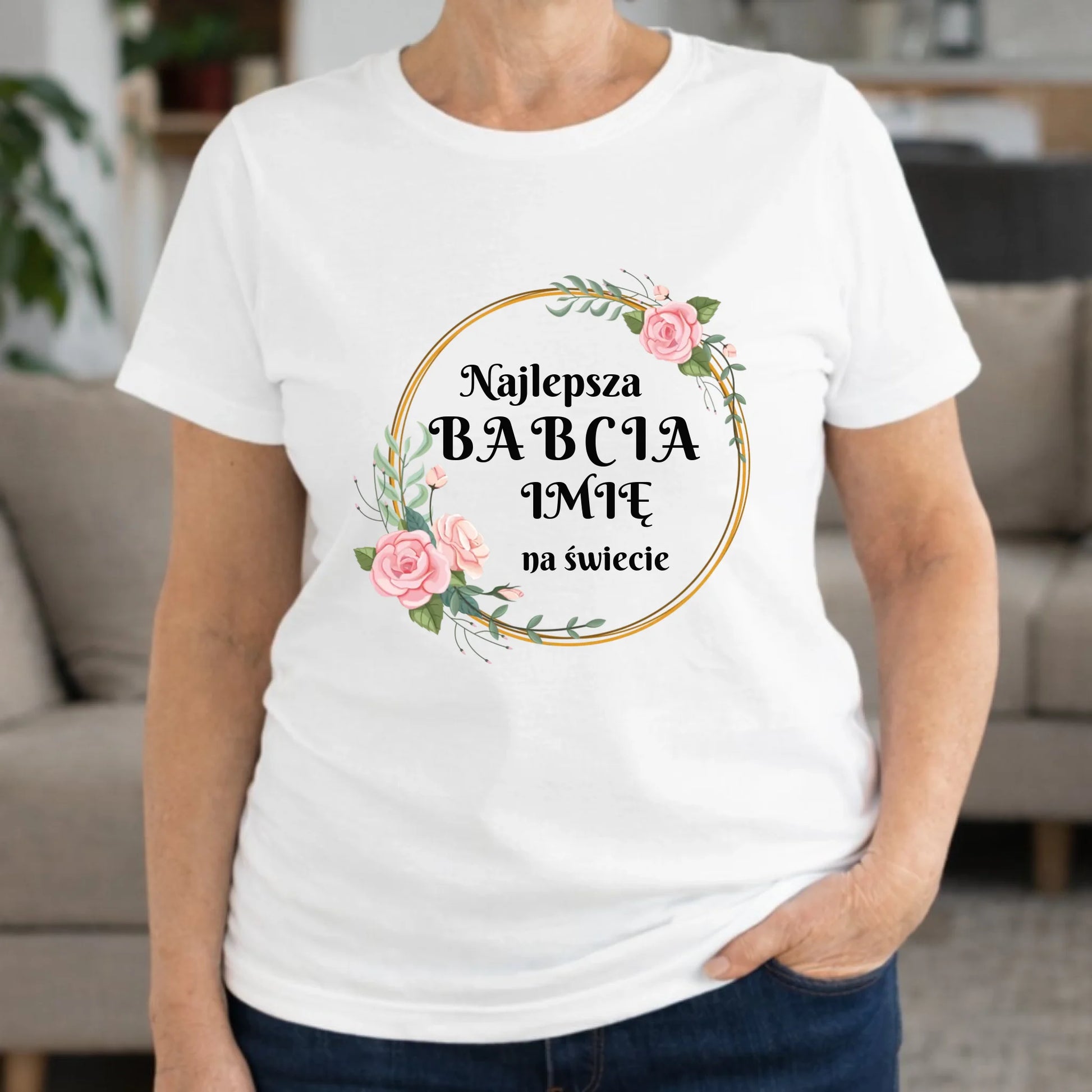 Koszulka dla babci - Najlepsza babcia na Świecie - personalizowana B04 - StoryCups.pl