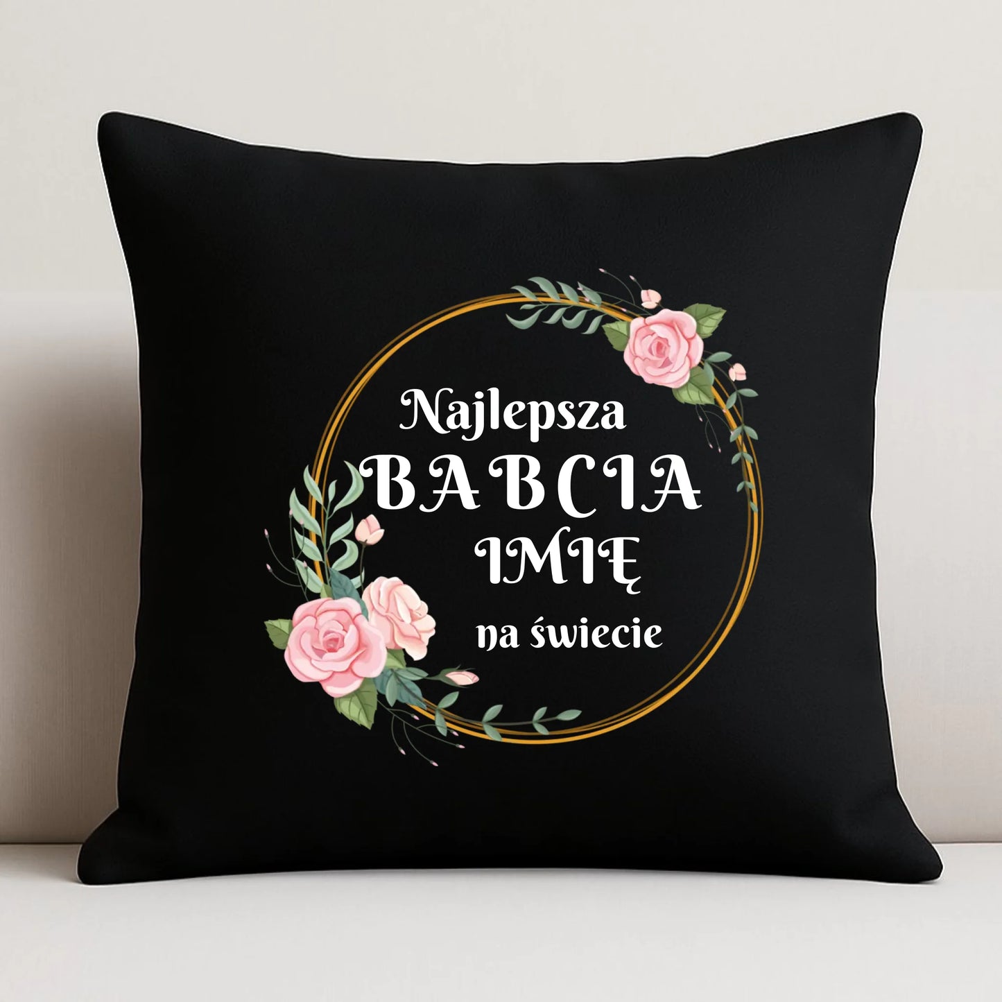 Poduszka dekoracyjna dla babci - Najlepsza babcia na Świecie - personalizowana B04 - StoryCups.pl
