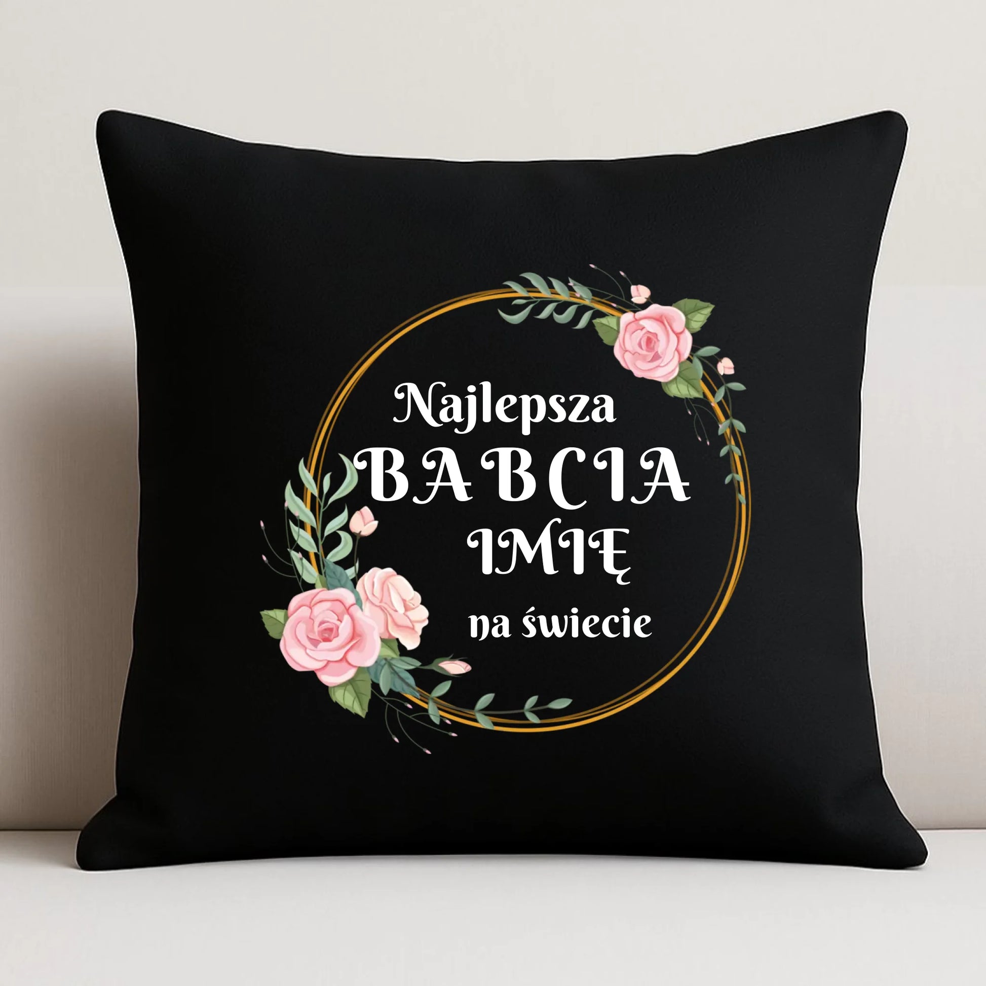 Poduszka dekoracyjna dla babci - Najlepsza babcia na Świecie - personalizowana B04 - StoryCups.pl