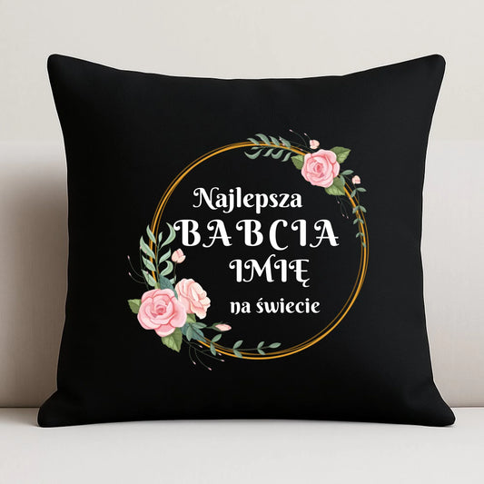 Poduszka dekoracyjna dla babci - Najlepsza babcia na Świecie - personalizowana B04 - StoryCups.pl