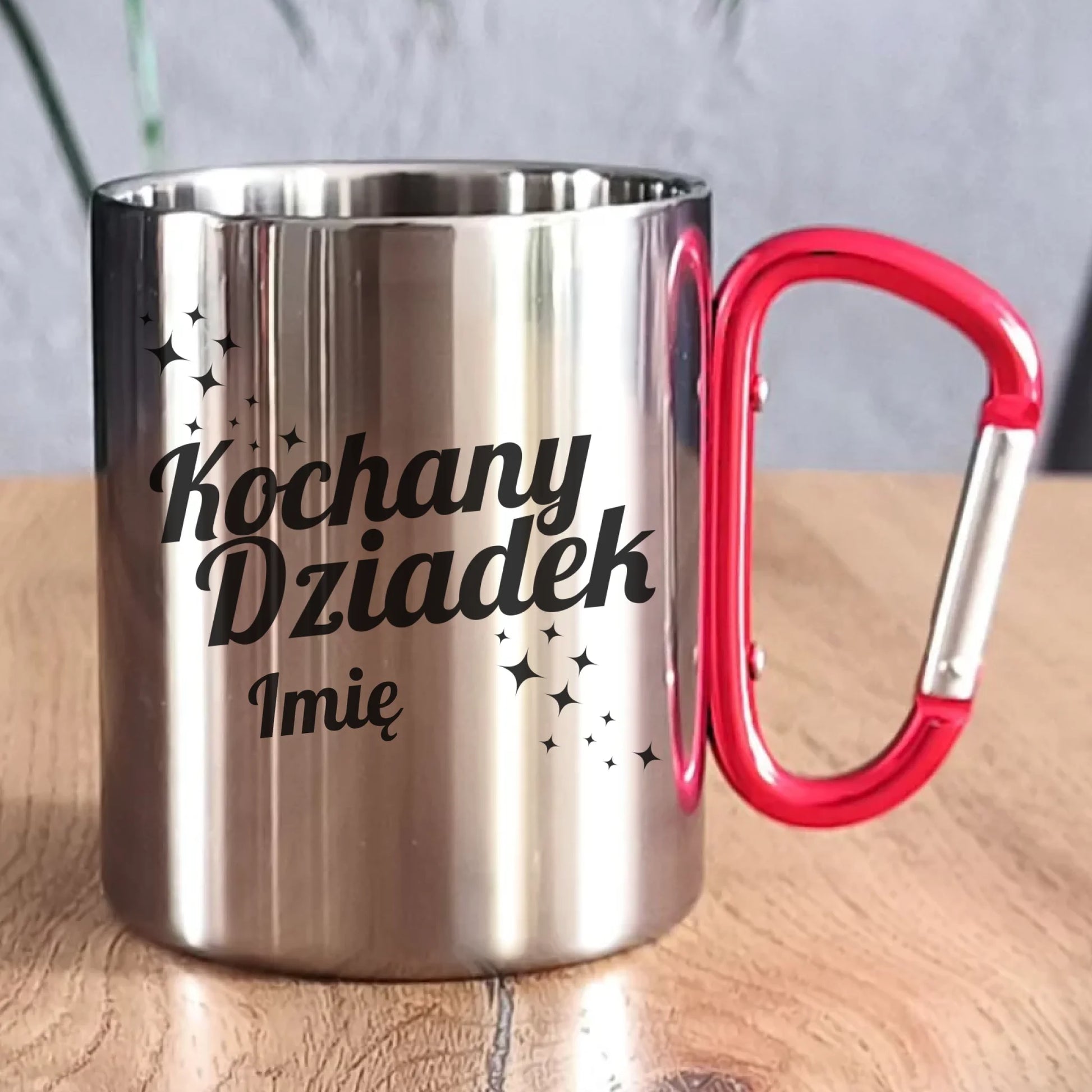 Kubek metalowy dla dziadka - Kochany Dziadek - personalizowany D05 - StoryCups.pl