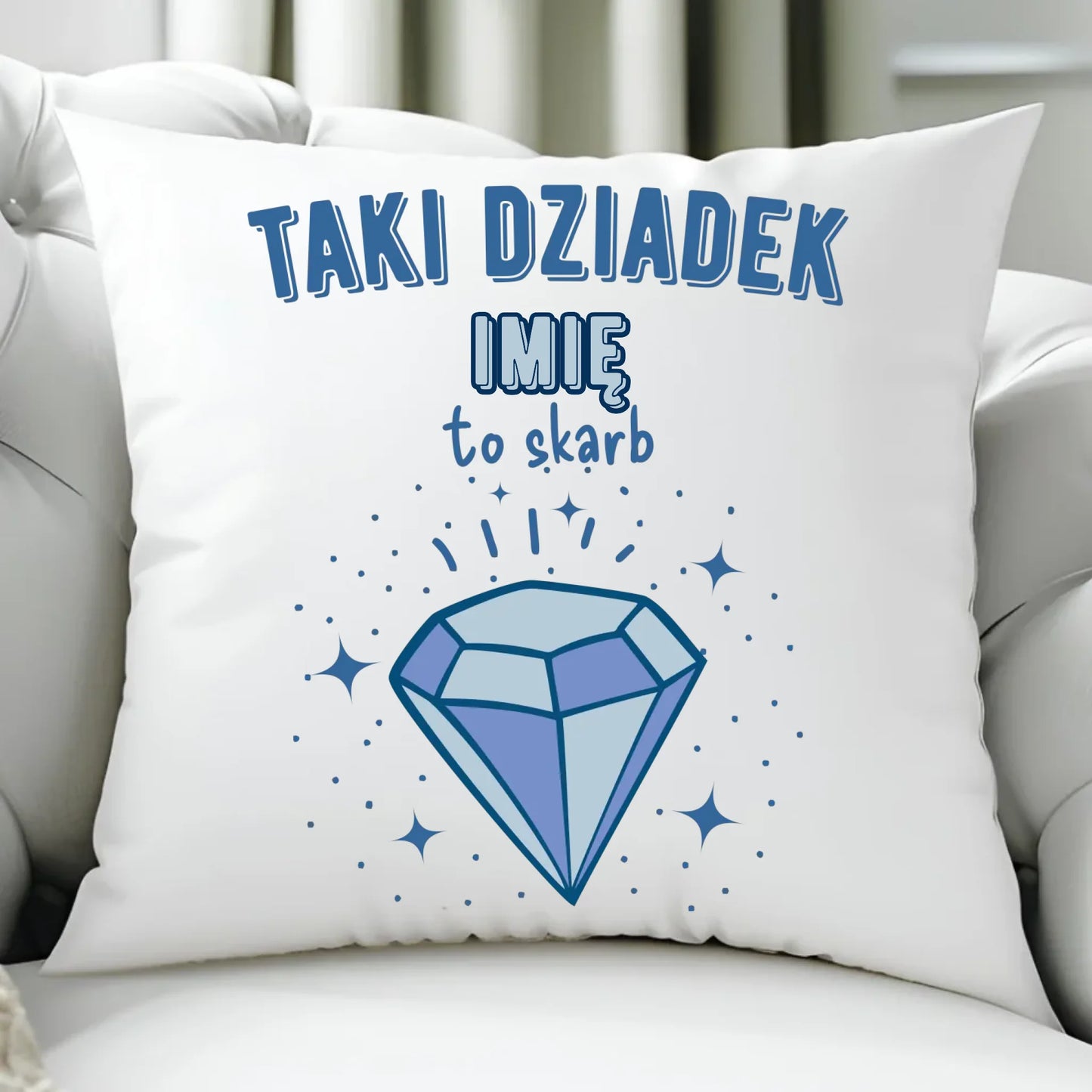 Poduszka dla dziadka - Taki Dziadek to skarb - personalizowana D06 - StoryCups.pl