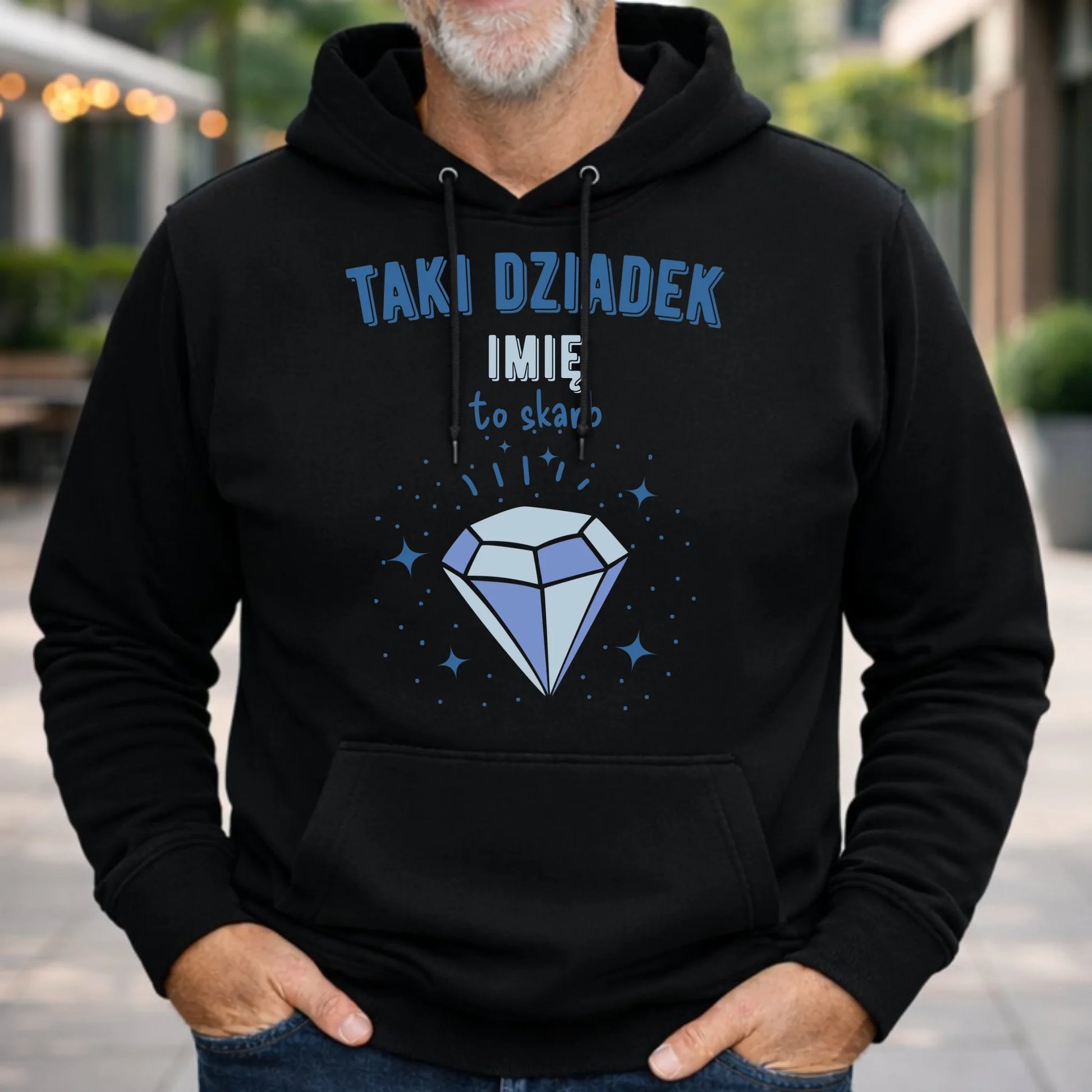 Bluza z kapturem dla dziadka - Taki Dziadek to skarb - personalizowana D06 - StoryCups.pl