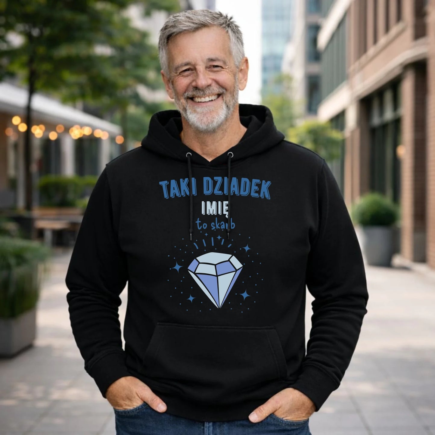 Bluza z kapturem dla dziadka - Taki Dziadek to skarb - personalizowana D06 - StoryCups.pl
