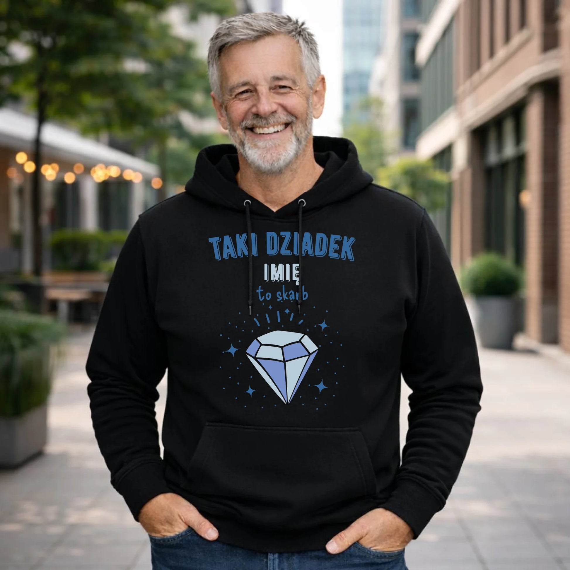 Bluza z kapturem dla dziadka - Taki Dziadek to skarb - personalizowana D06 - StoryCups.pl