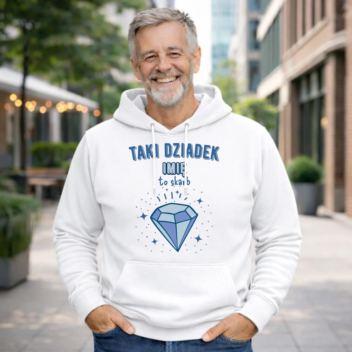 Bluza z kapturem dla dziadka - Taki Dziadek to skarb - personalizowana D06 - StoryCups.pl