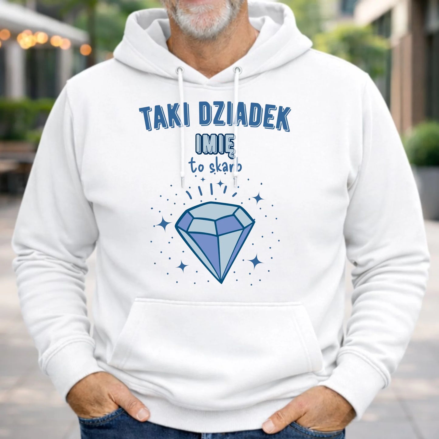 Bluza z kapturem dla dziadka - Taki Dziadek to skarb - personalizowana D06 - StoryCups.pl