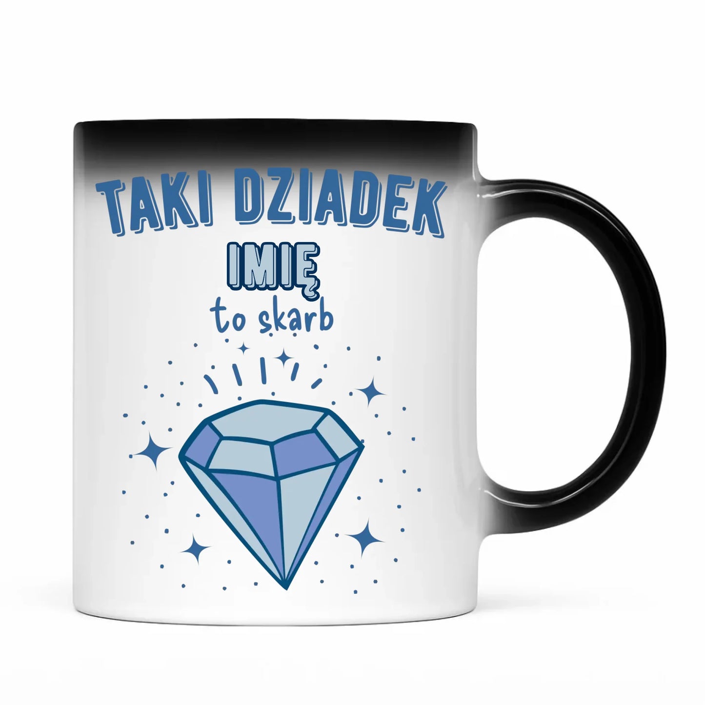Kubek magiczny dla dziadka - Taki Dziadek to skarb - personalizowany D06 - StoryCups.pl