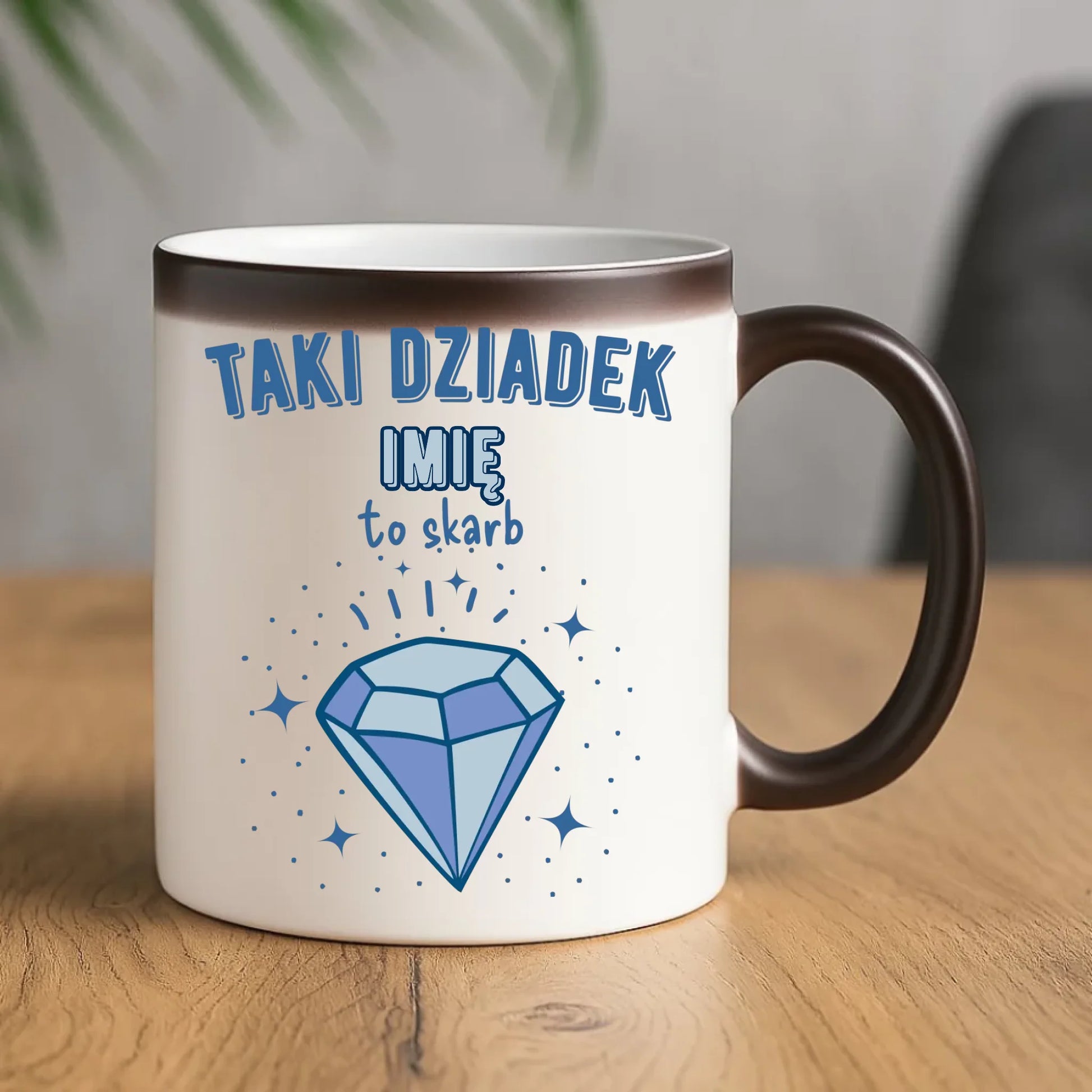 Kubek magiczny dla dziadka - Taki Dziadek to skarb - personalizowany D06 - StoryCups.pl