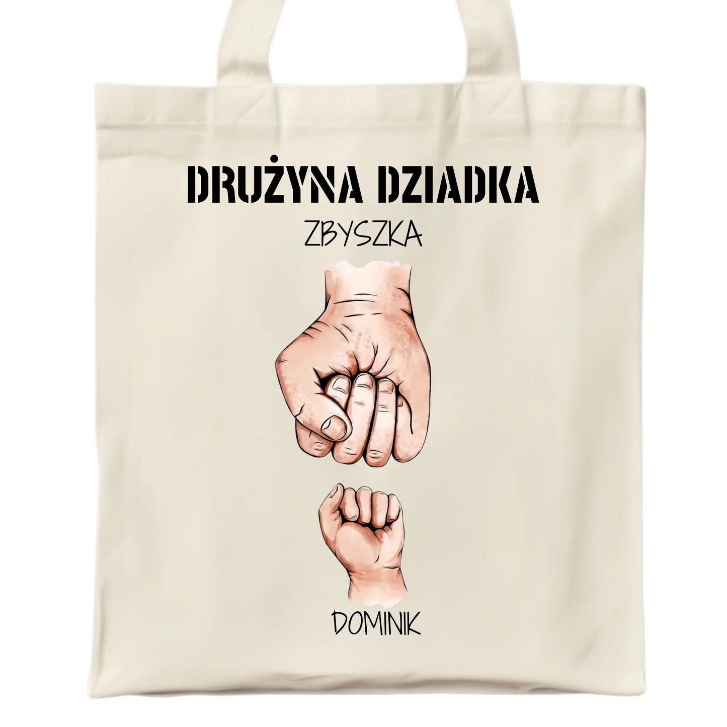 Torba dla dziadka - Drużyna dziadka 1-6 imion wnuków - personalizowana D07 - StoryCups.pl