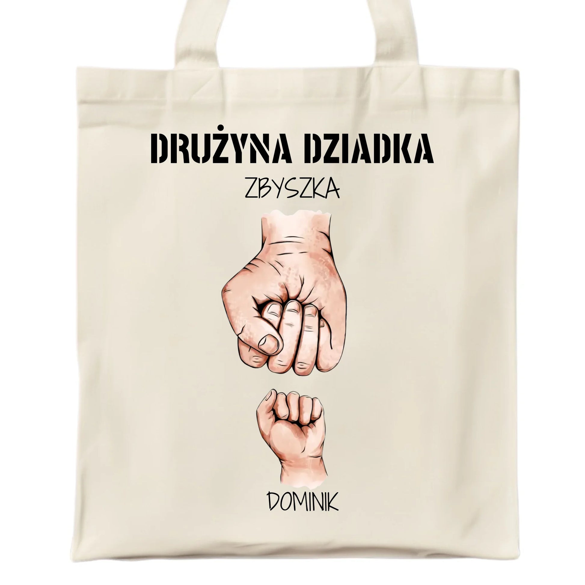 Torba dla dziadka - Drużyna dziadka 1-6 imion wnuków - personalizowana D07 - StoryCups.pl