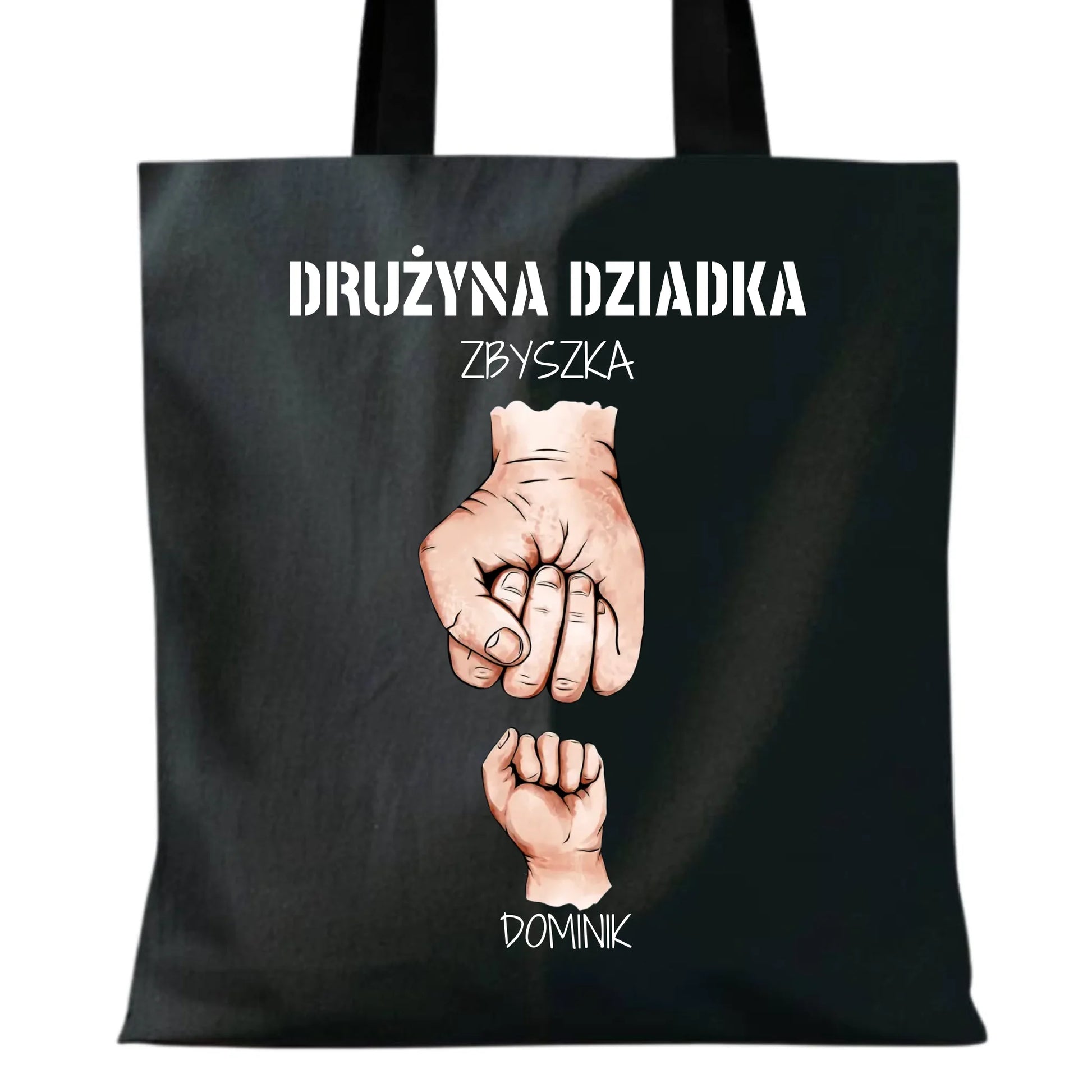 Torba dla dziadka - Drużyna dziadka 1-6 imion wnuków - personalizowana D07 - StoryCups.pl