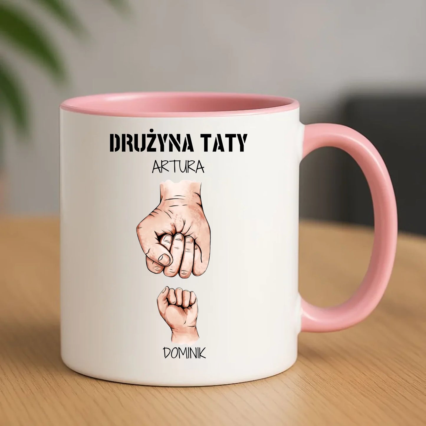 Kubek dla taty - Drużyna taty 1-6 imion dzieci - personalizowany DT01