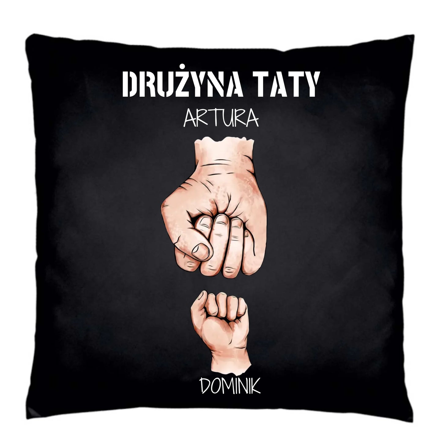 Poduszka dekoracyjna dla taty - Drużyna taty 1-6 imion dzieci - personalizowana DT01