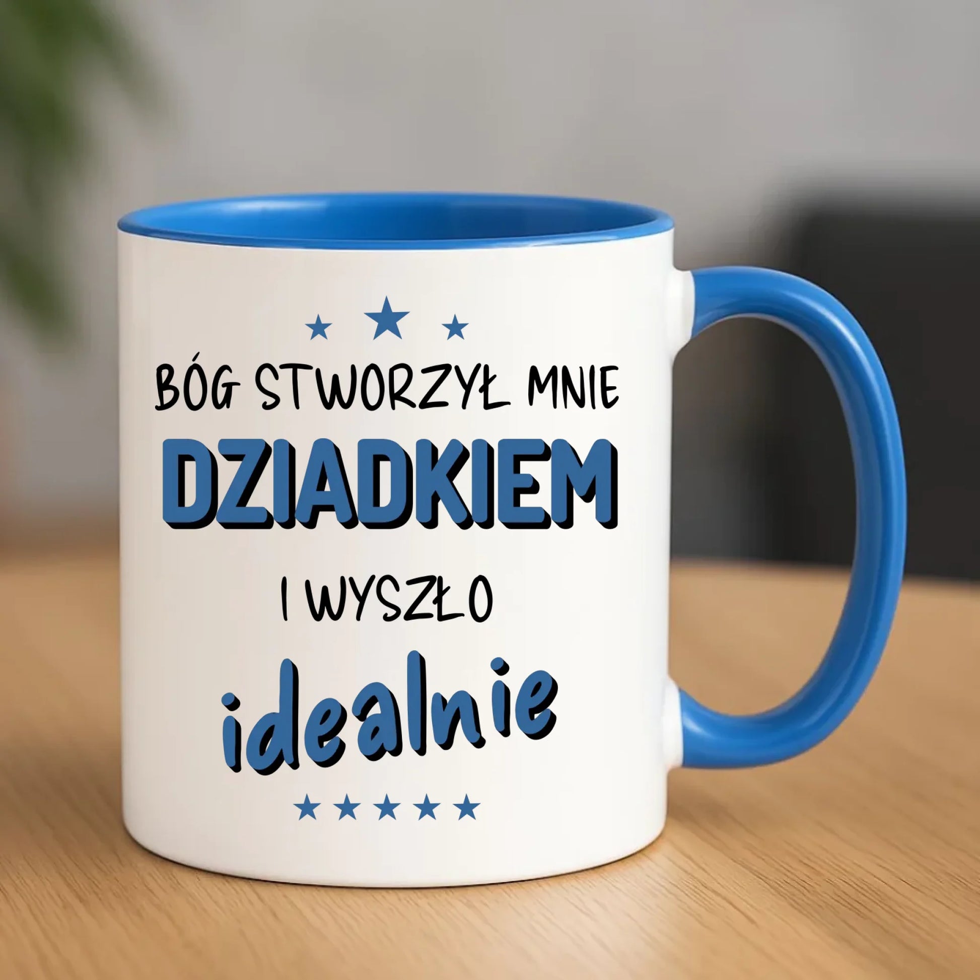 Kubek dla dziadka - Bóg stworzył mnie dziadkiem i wyszło idealnie D08 - StoryCups.pl