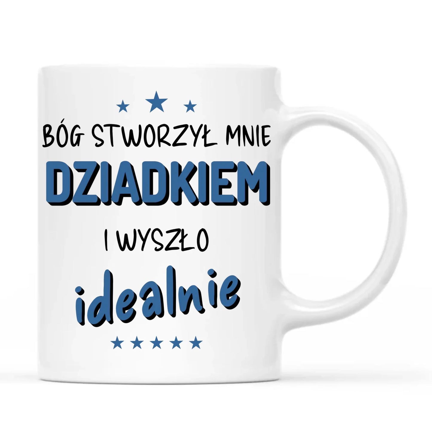 Kubek dla dziadka - Bóg stworzył mnie dziadkiem i wyszło idealnie D08 - StoryCups.pl