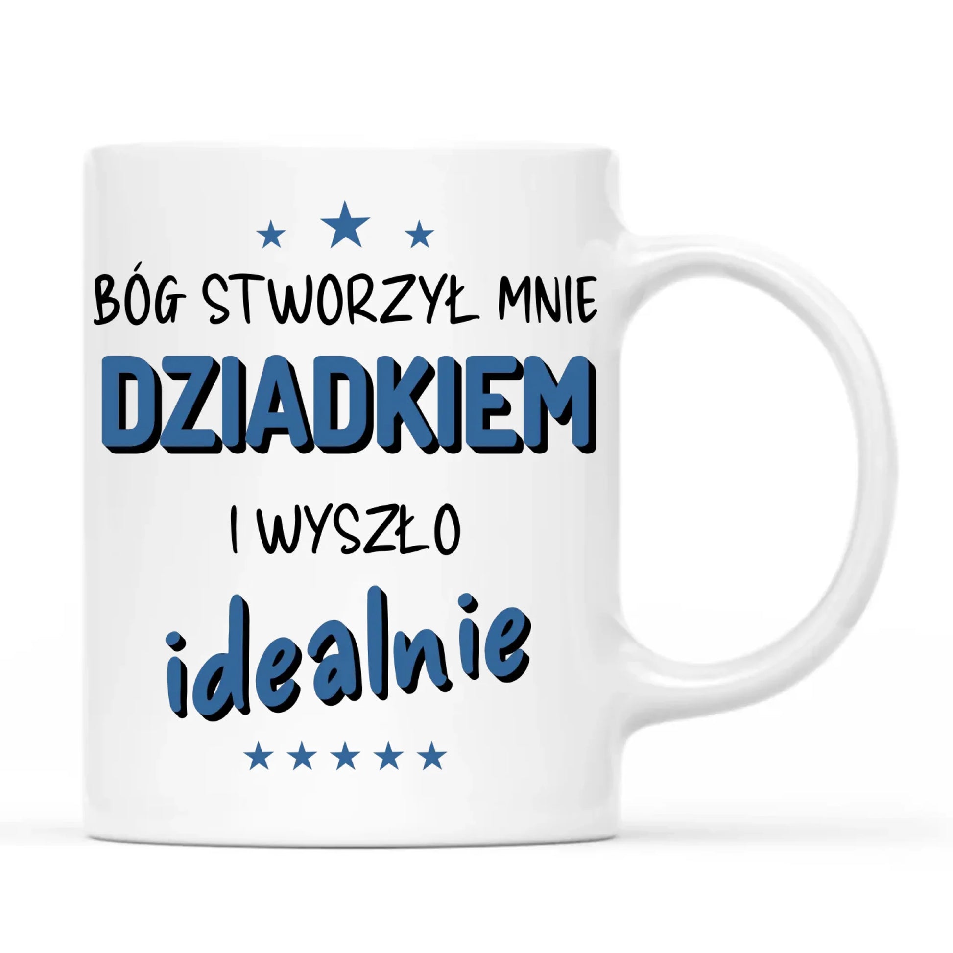 Kubek dla dziadka - Bóg stworzył mnie dziadkiem i wyszło idealnie D08 - StoryCups.pl