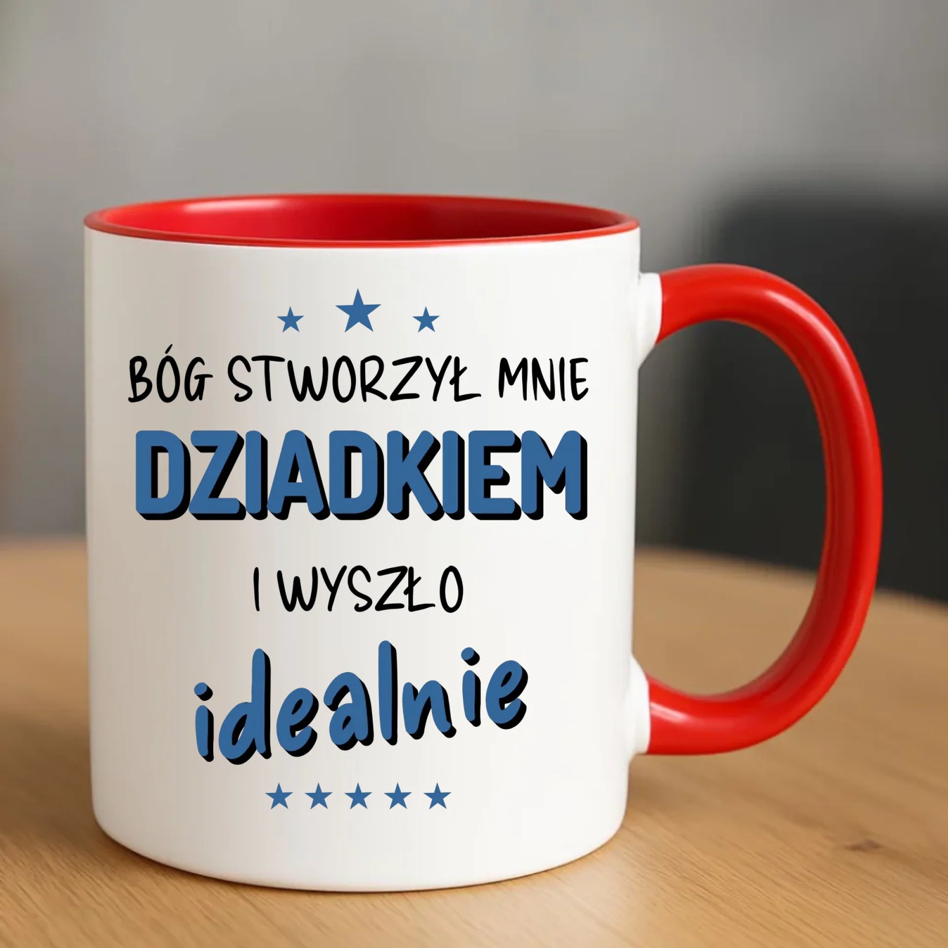 Kubek dla dziadka - Bóg stworzył mnie dziadkiem i wyszło idealnie D08 - StoryCups.pl