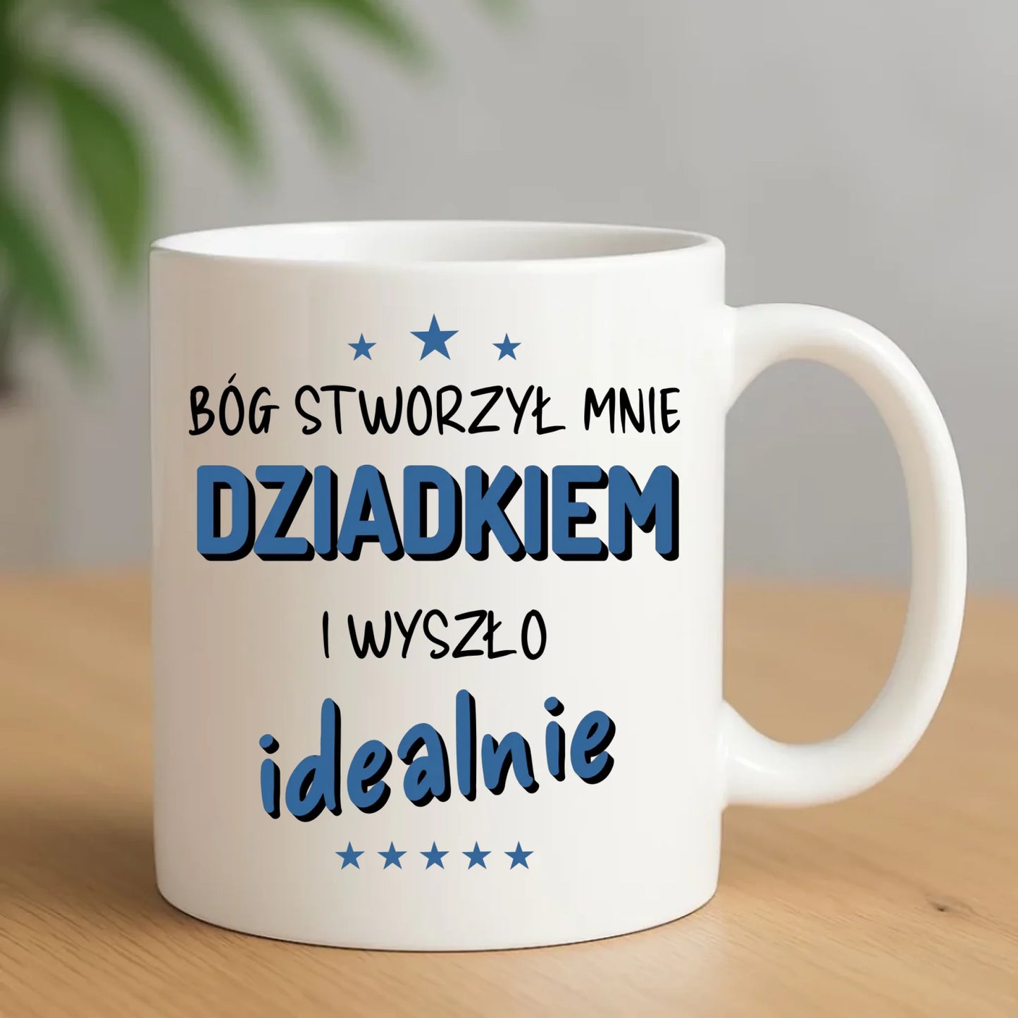 Kubek dla dziadka - Bóg stworzył mnie dziadkiem i wyszło idealnie D08 - StoryCups.pl