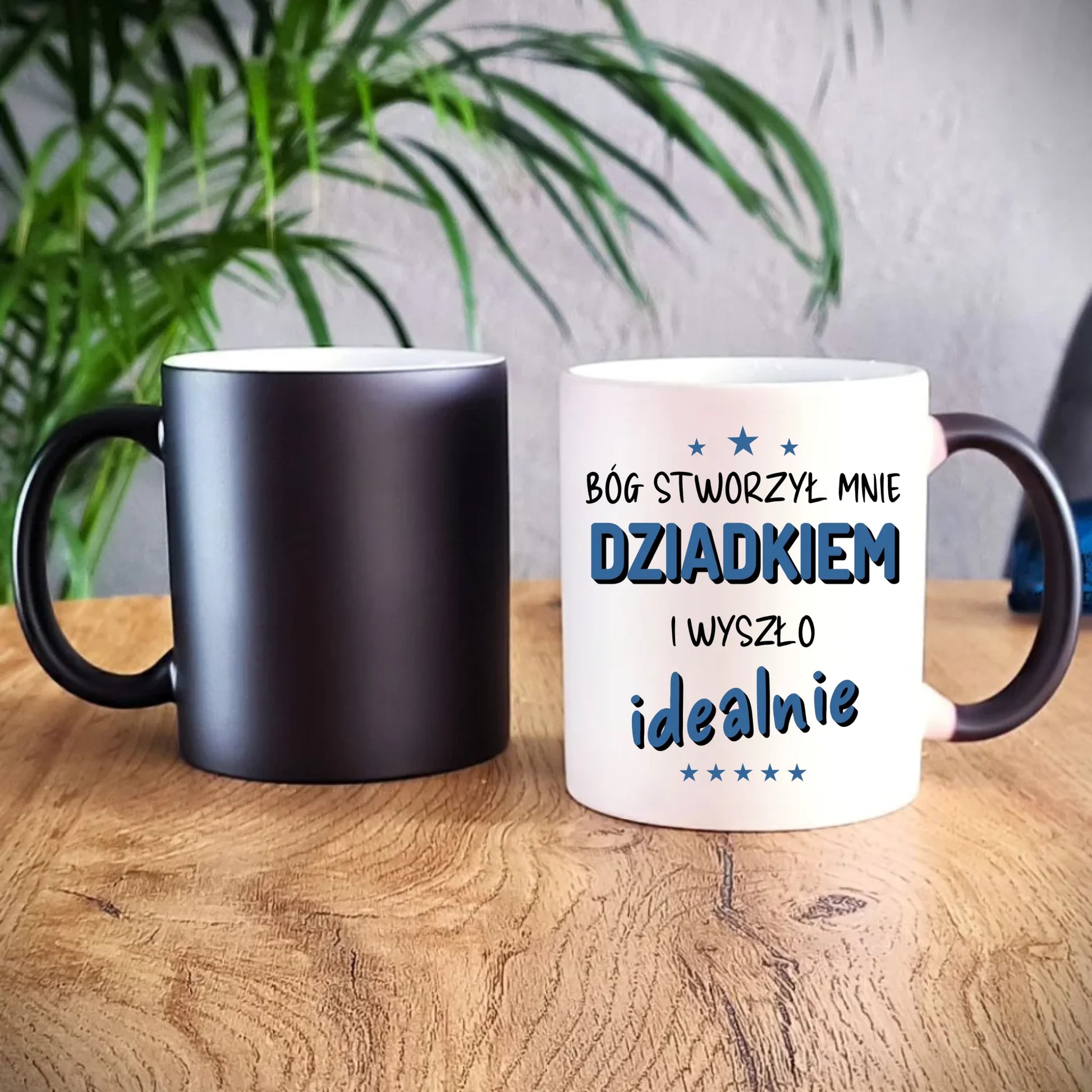 Kubek magiczny dla dziadka - Bóg stworzył mnie dziadkiem i wyszło idealnie D08 - StoryCups.pl
