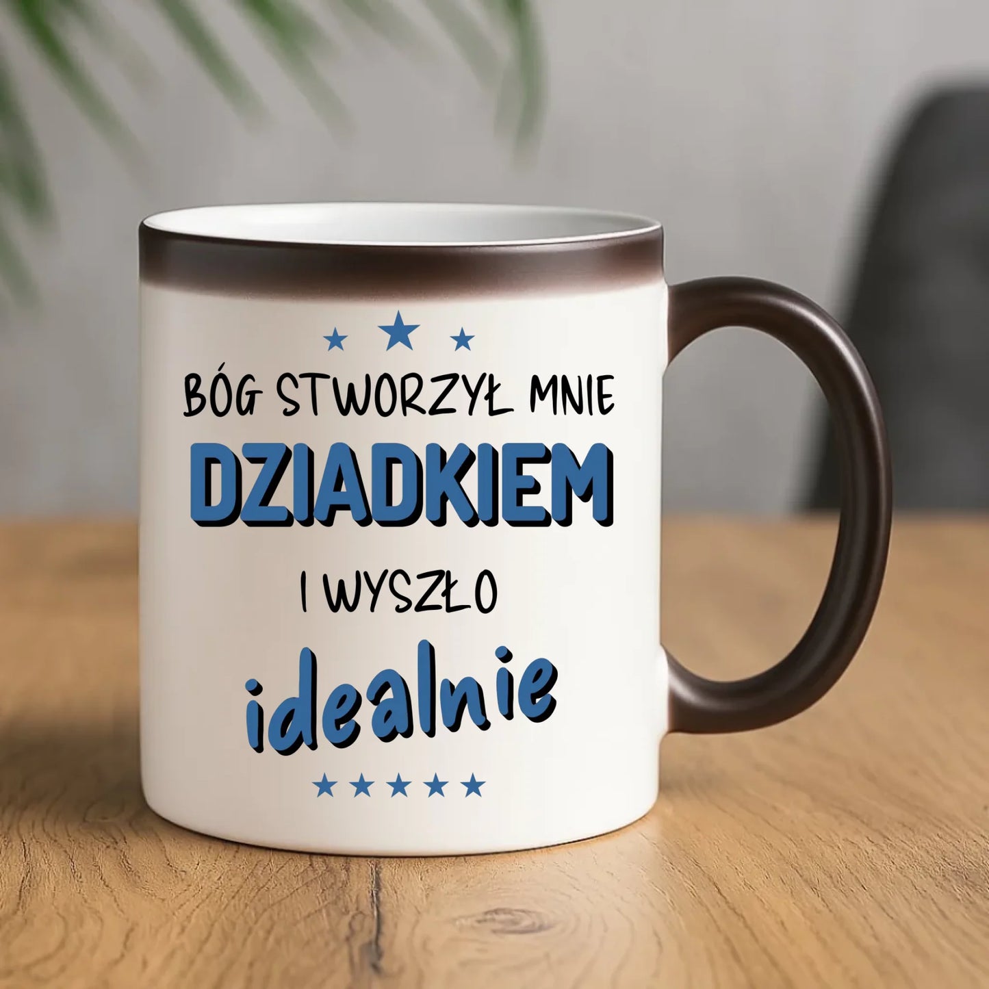 Kubek magiczny dla dziadka - Bóg stworzył mnie dziadkiem i wyszło idealnie D08 - StoryCups.pl