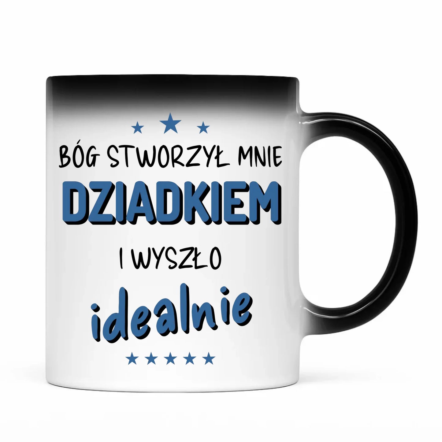 Kubek magiczny dla dziadka - Bóg stworzył mnie dziadkiem i wyszło idealnie D08 - StoryCups.pl