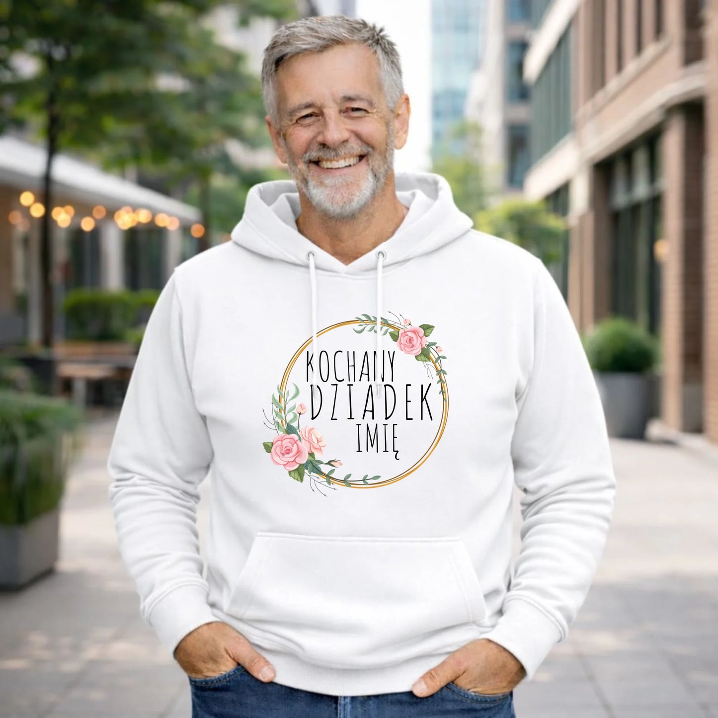 Bluza z kapturem dla dziadka - Kochany Dziadek - personalizowana D10 - StoryCups.pl